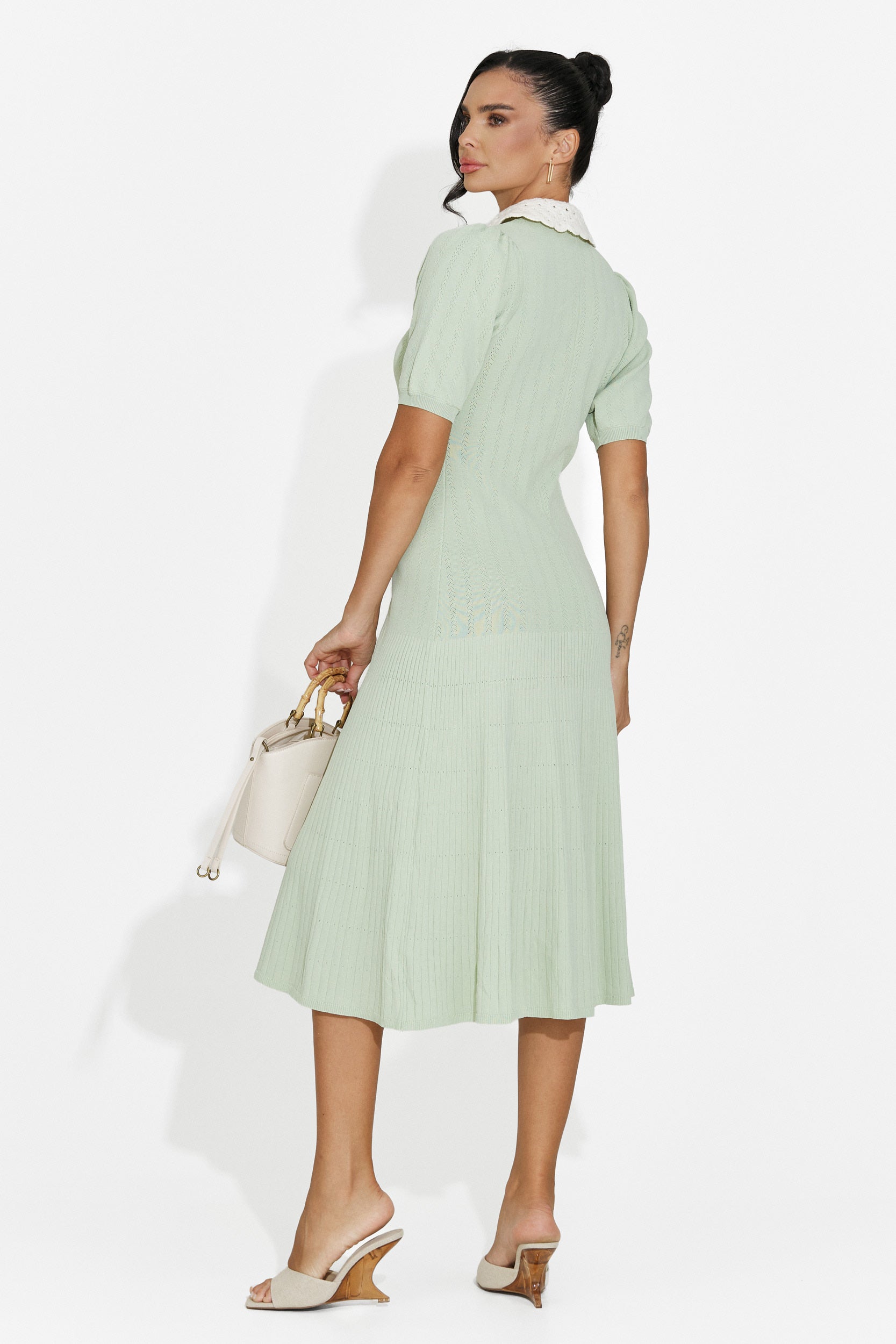 Abito donna midi verde Ernesta Bogas