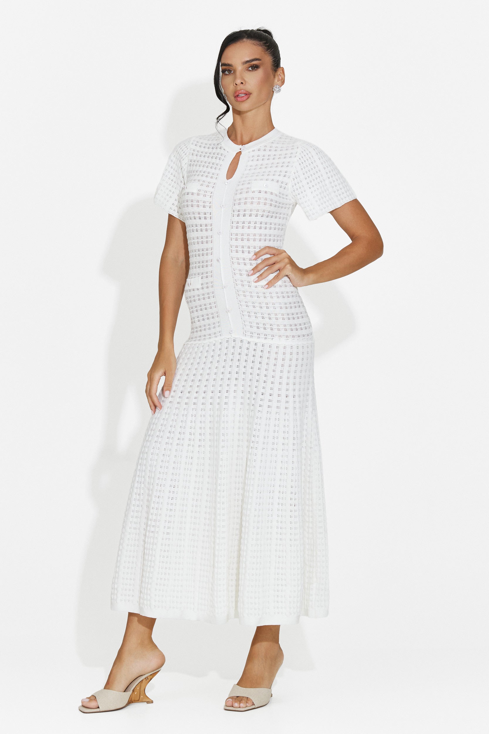 Vestito donna corto bianco Azania Bogas