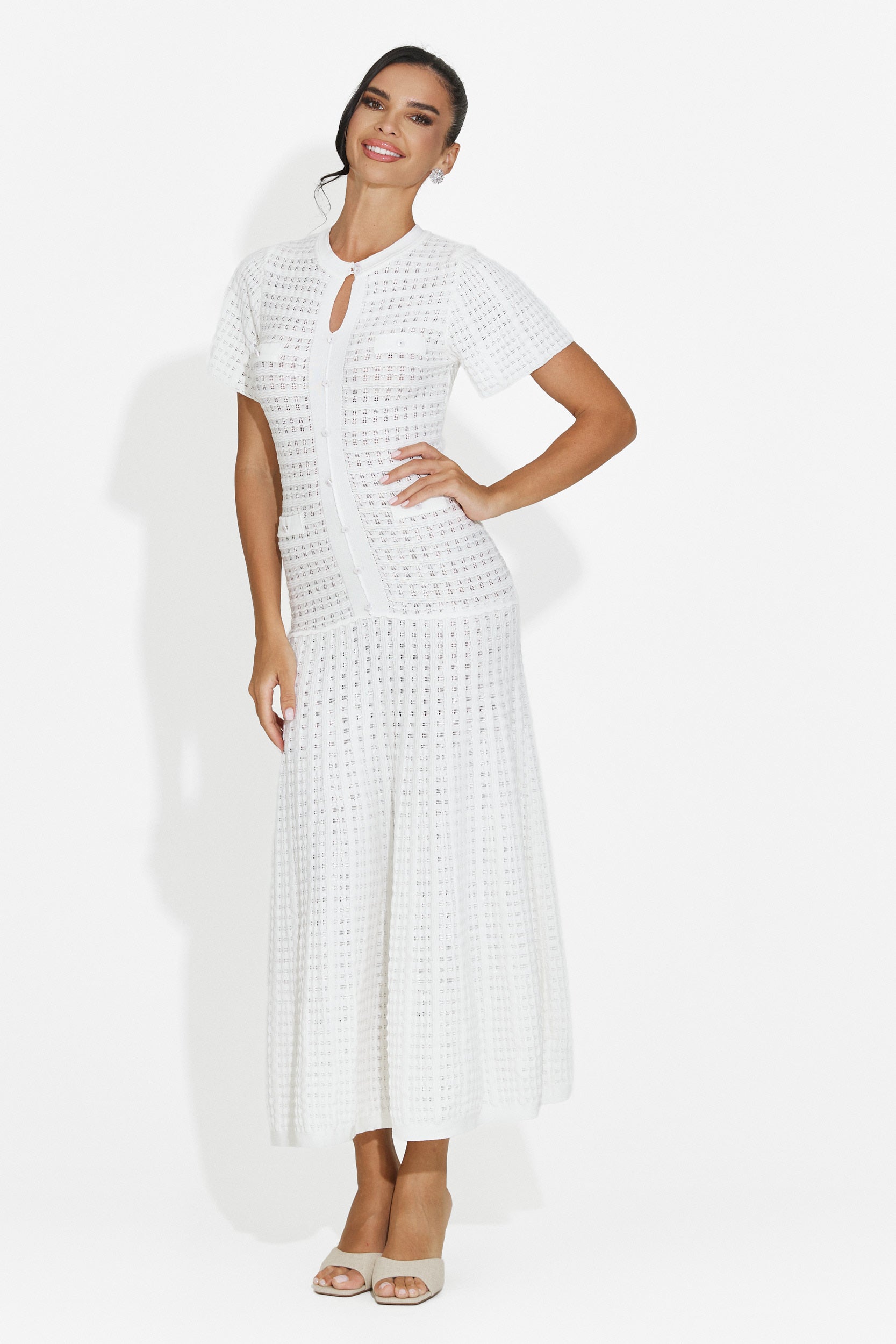 Vestito donna corto bianco Azania Bogas