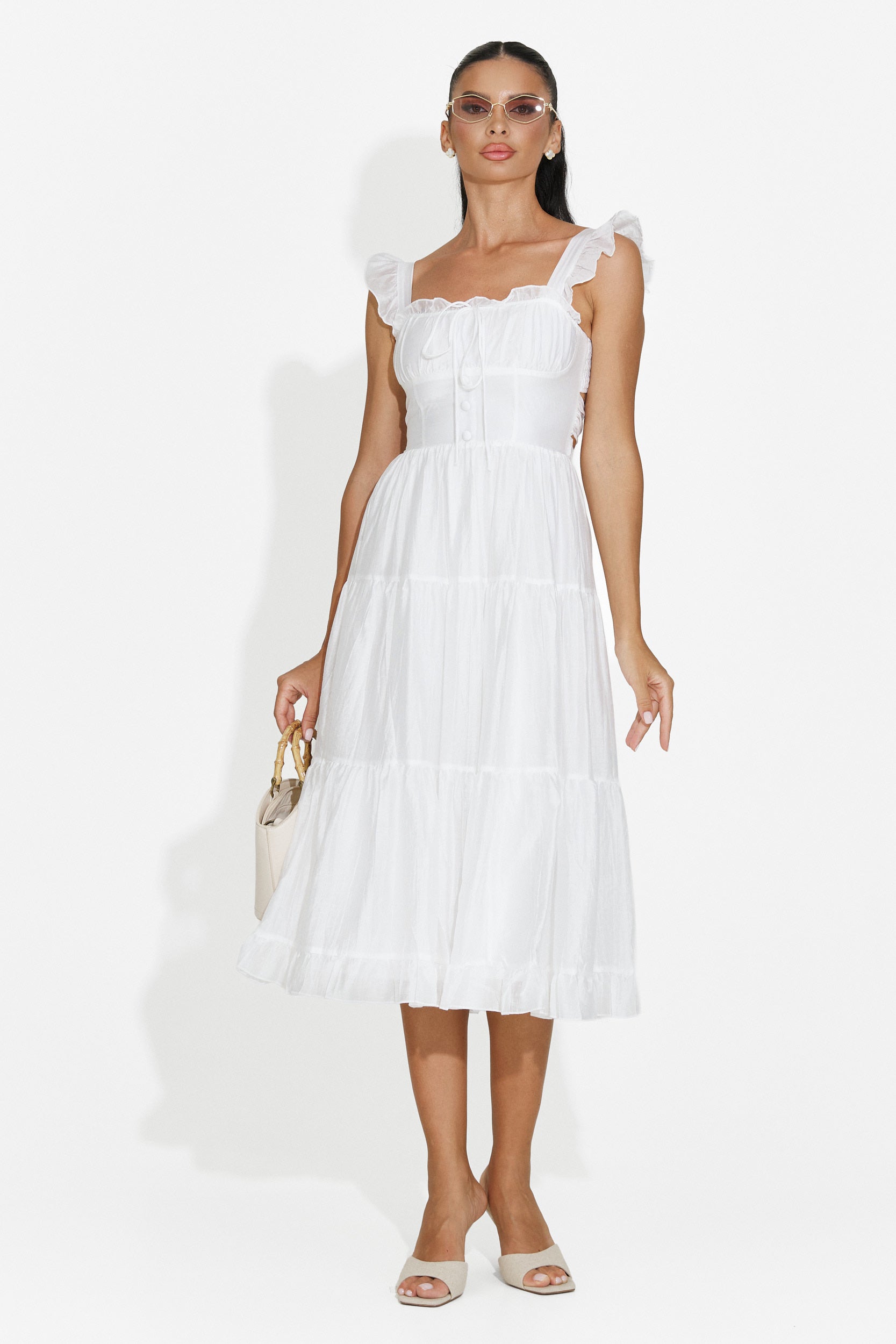 Abito donna corto bianco Camenia Bogas