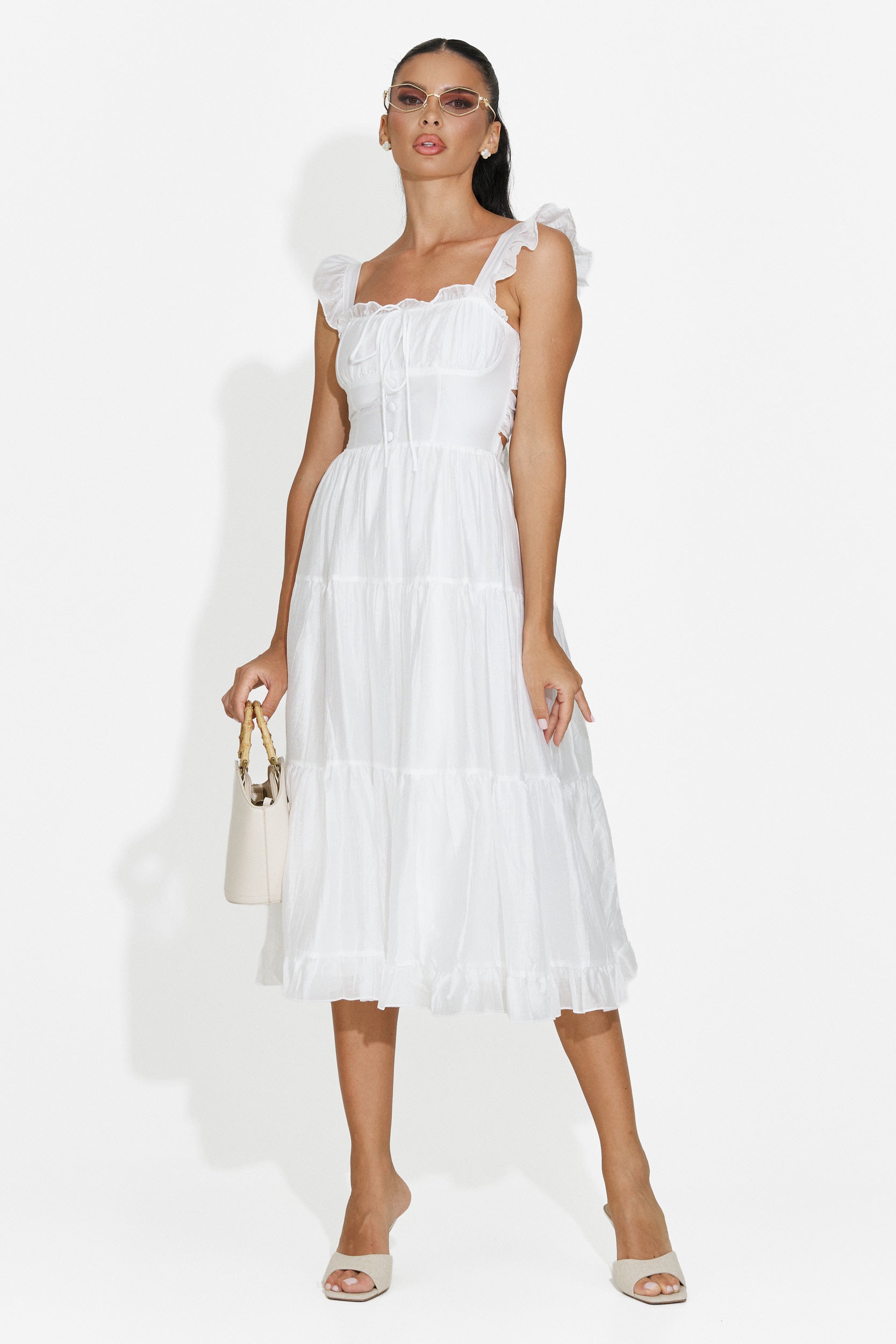 Abito donna corto bianco Camenia Bogas