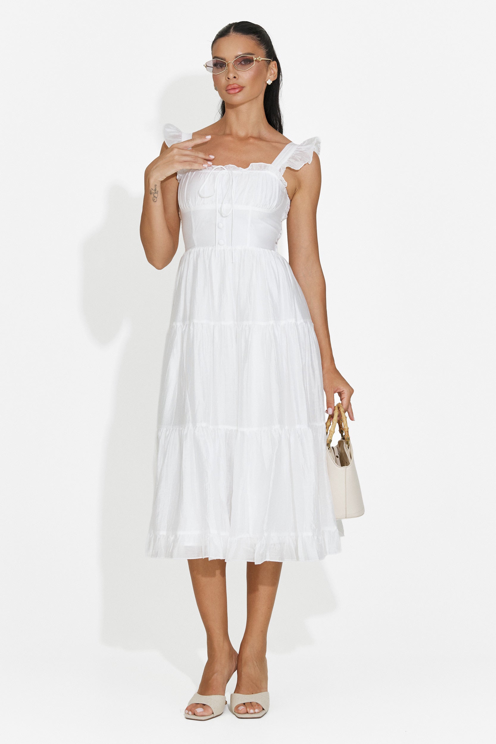 Abito donna corto bianco Camenia Bogas