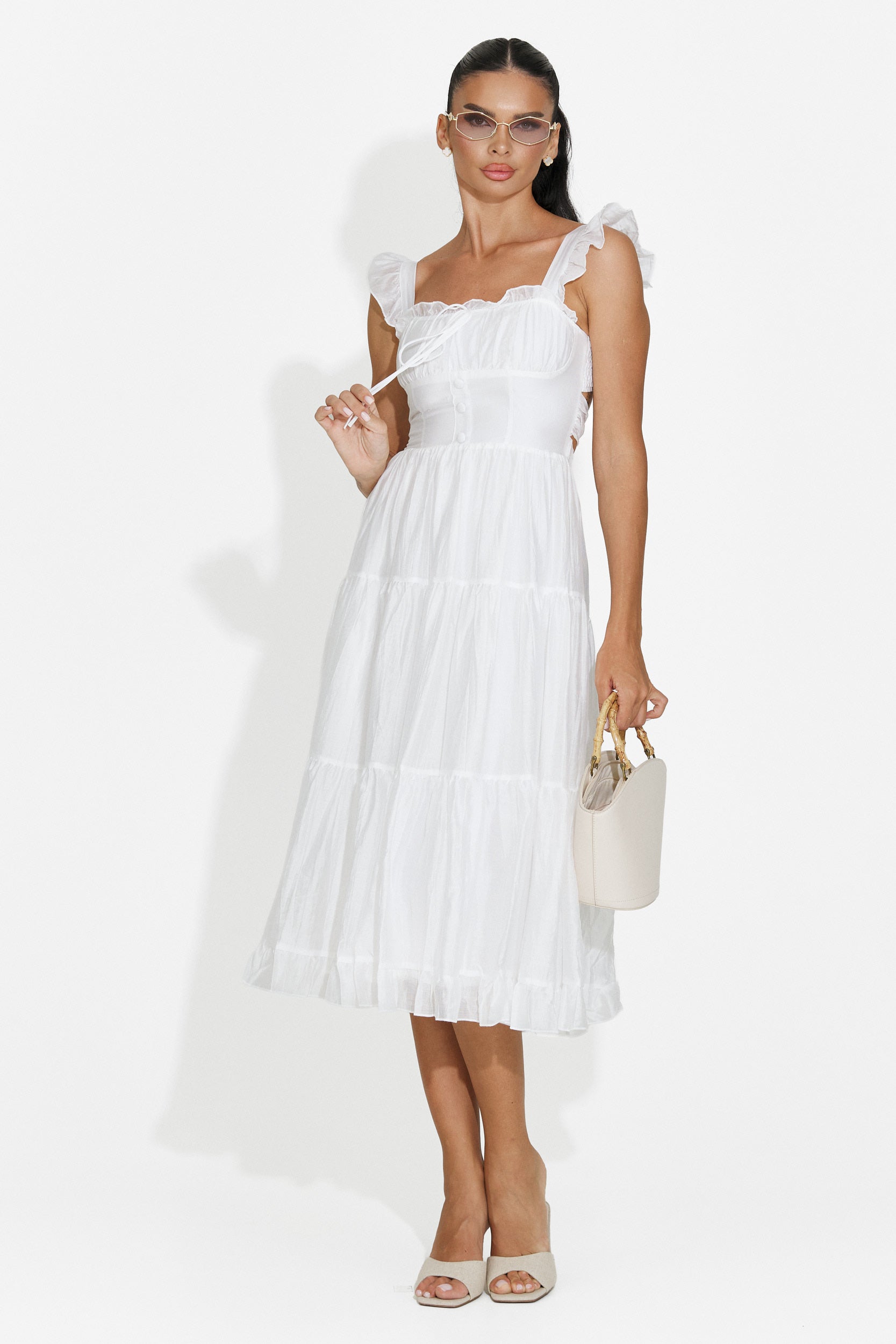 Abito donna corto bianco Camenia Bogas