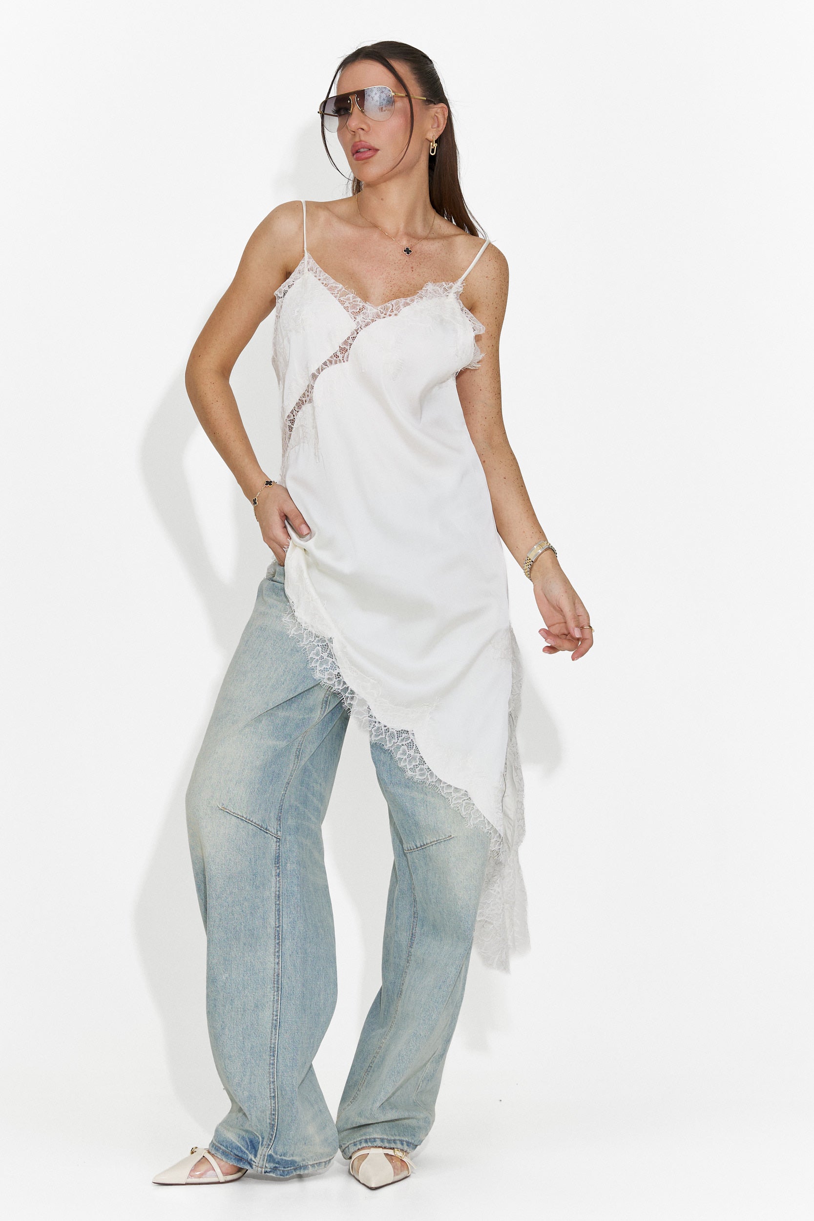 Abito Corto Bianco per Donne di Francisca Bogas