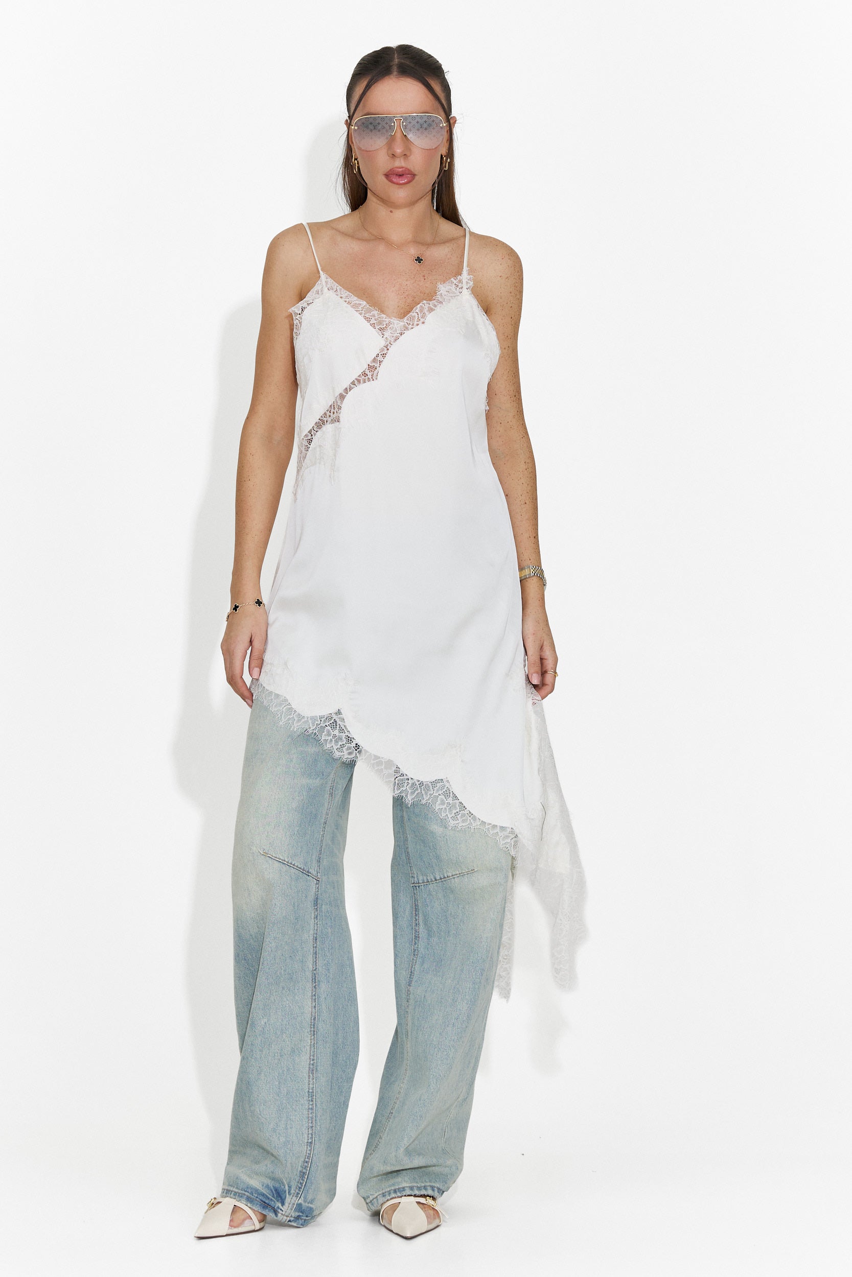 Abito Corto Bianco per Donne di Francisca Bogas