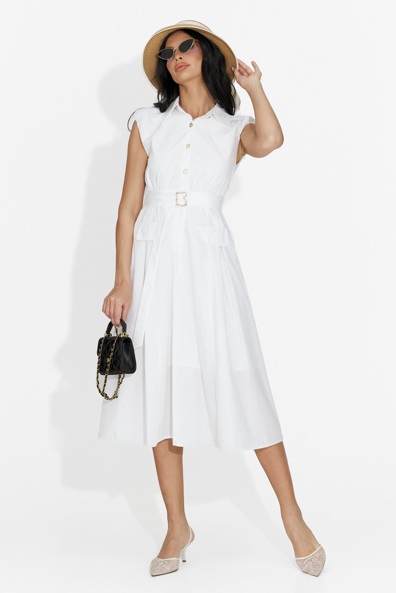 Vestito Bianco Corto da Donna di Harleia Bogas