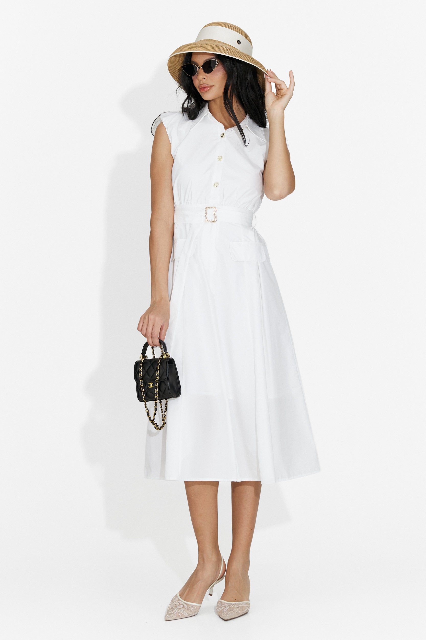 Vestito Bianco Corto da Donna di Harleia Bogas