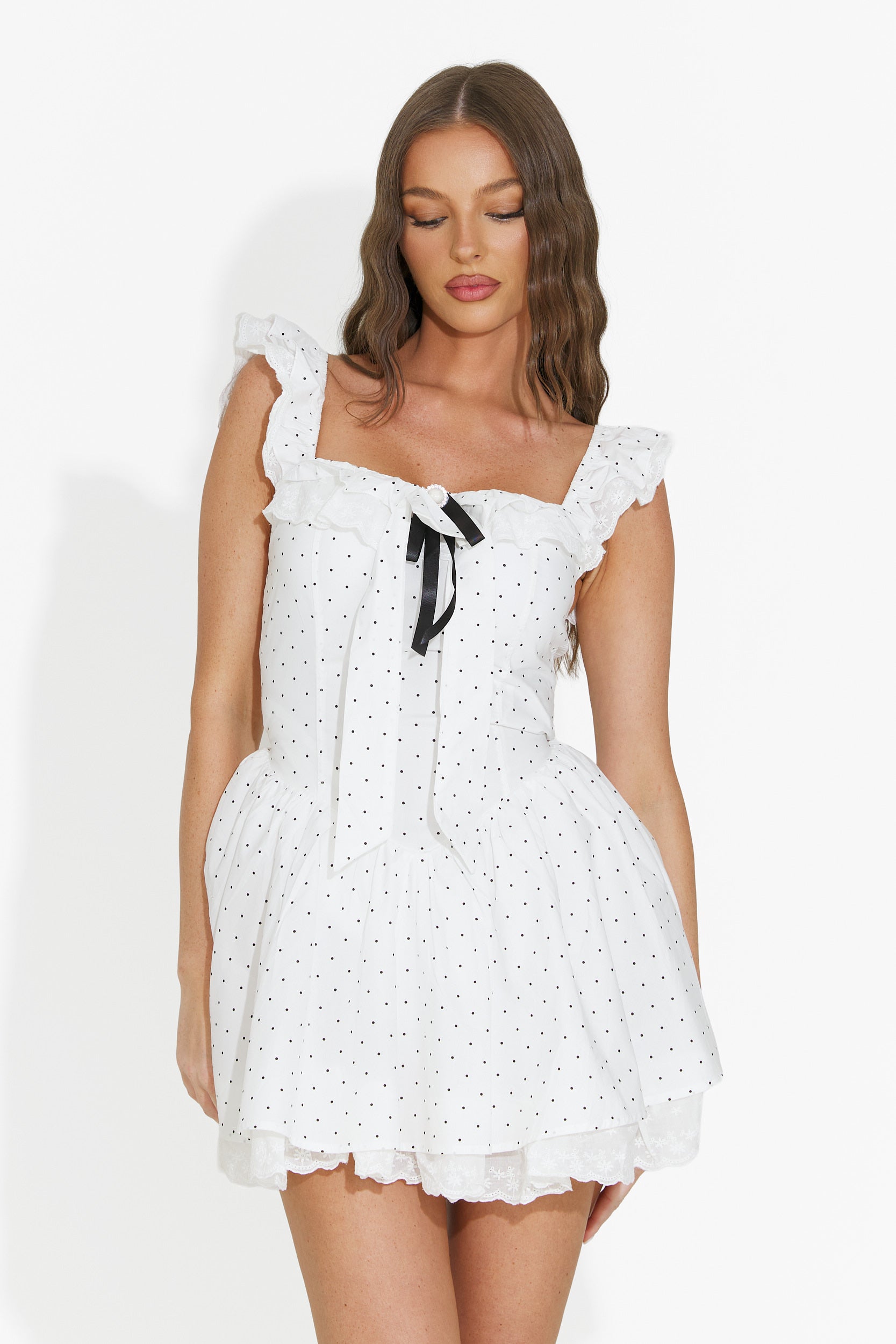 Abito donna corto bianco Inimia Bogas