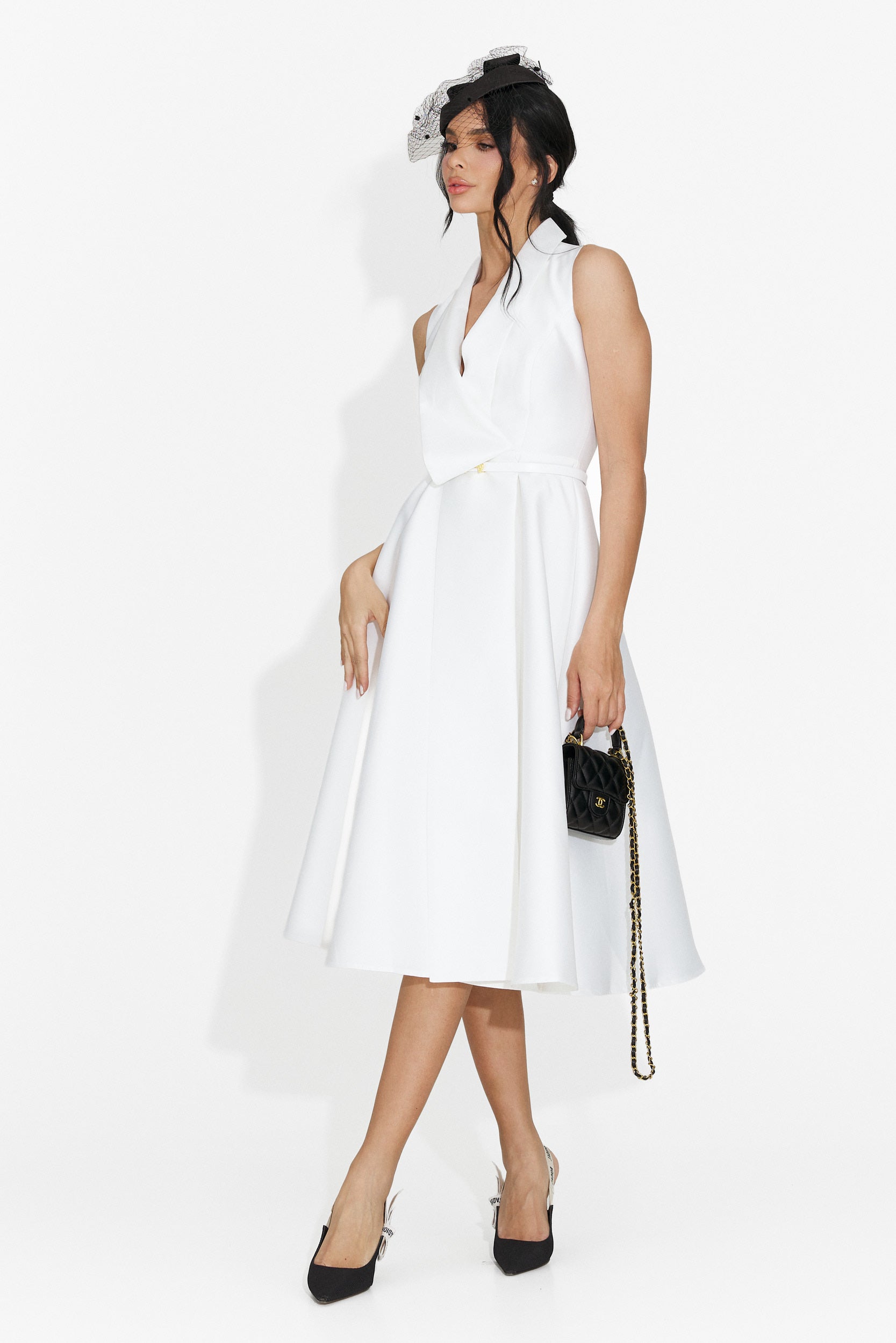 Rochie dama scurta alba Kady Bogas
