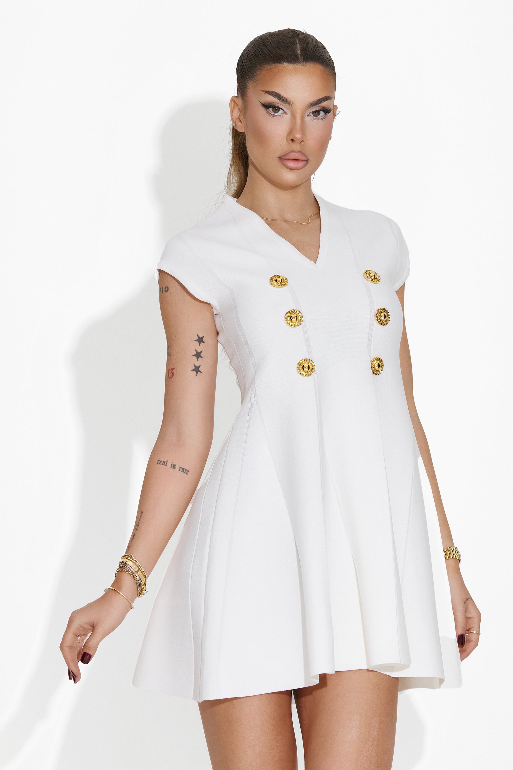 Abito corto bianco da donna Liada Bogas