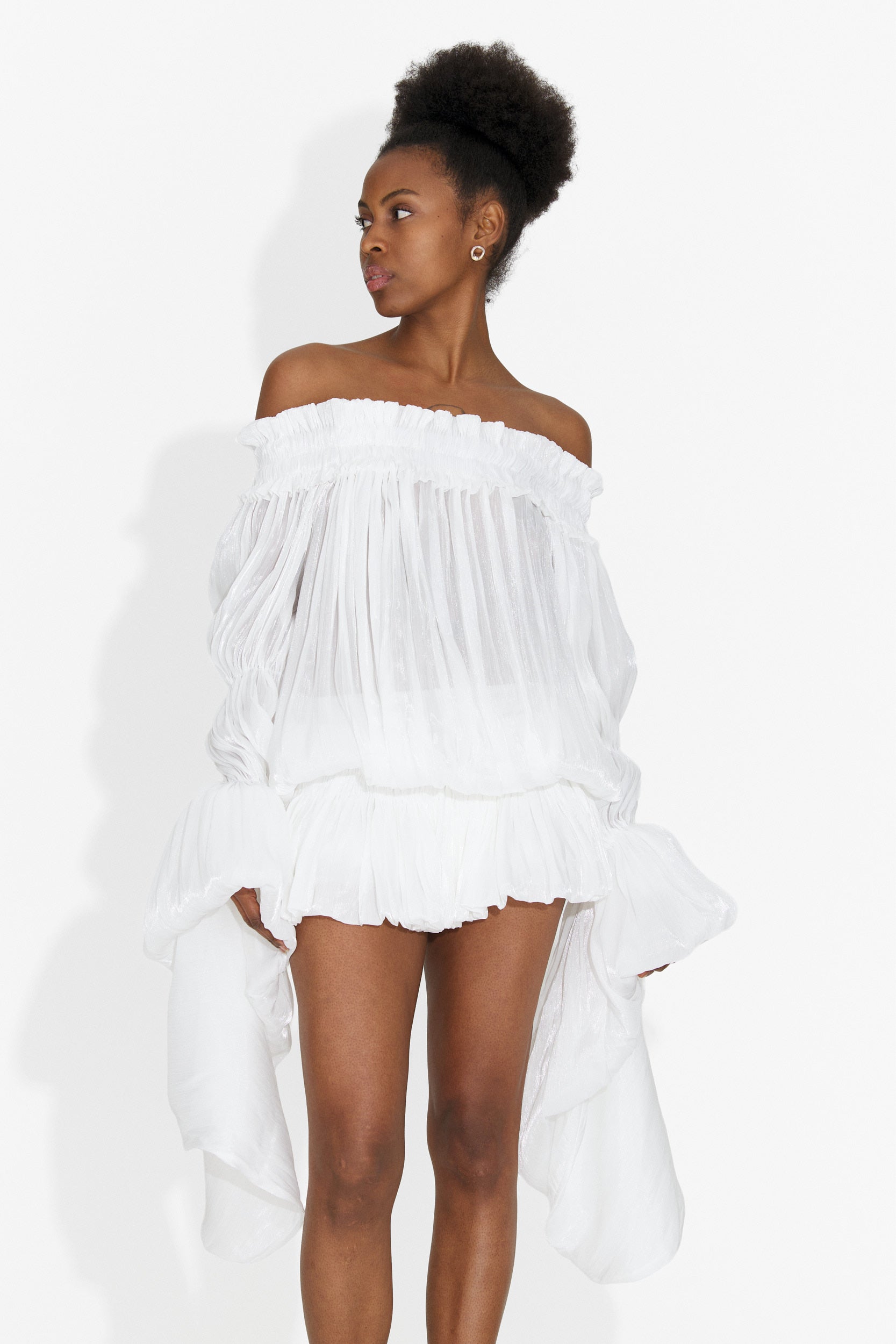 Rochie dama scurta alba Myara Bogas