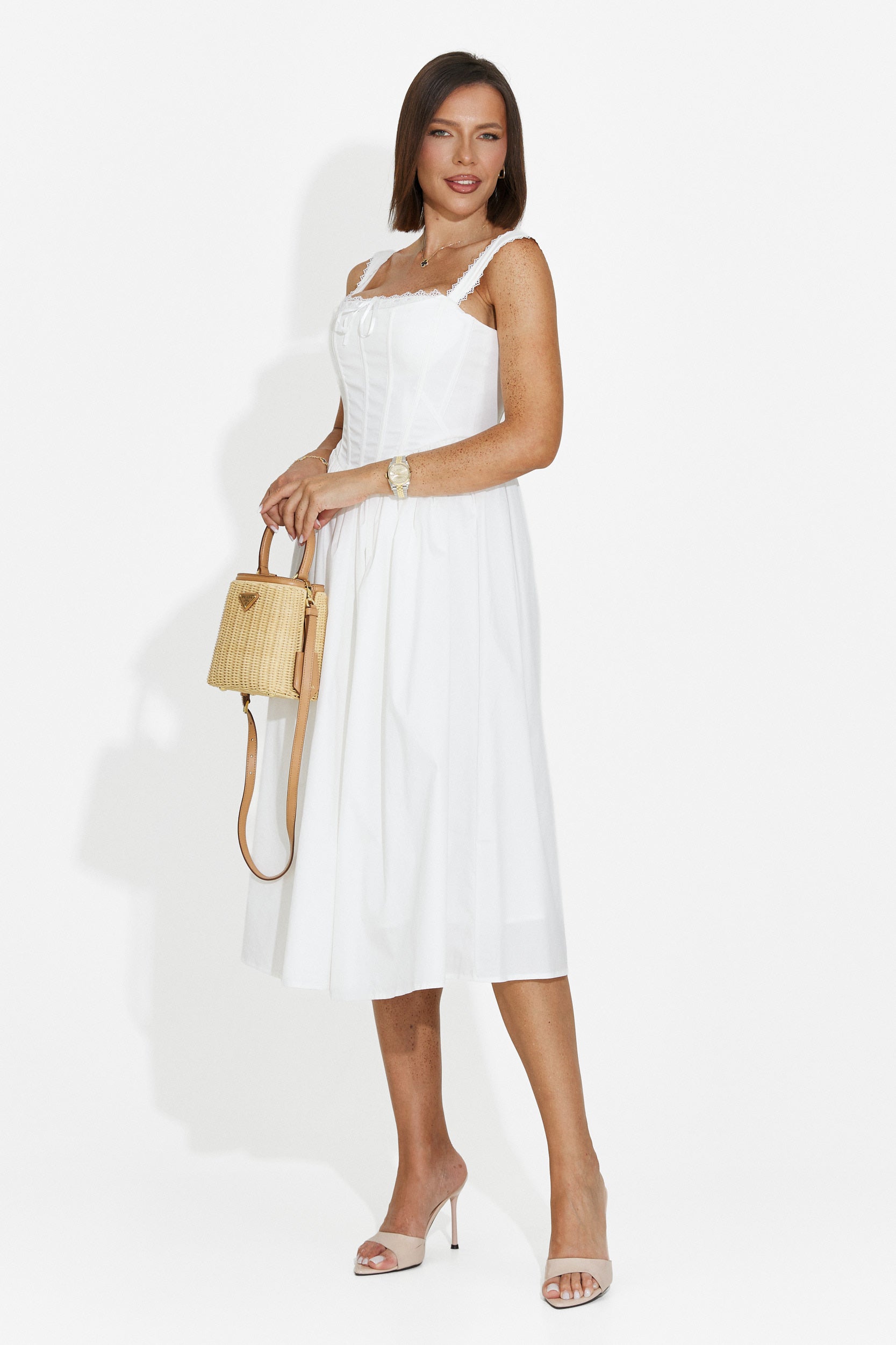 Vestito donna corto bianco Ofiliana Bogas