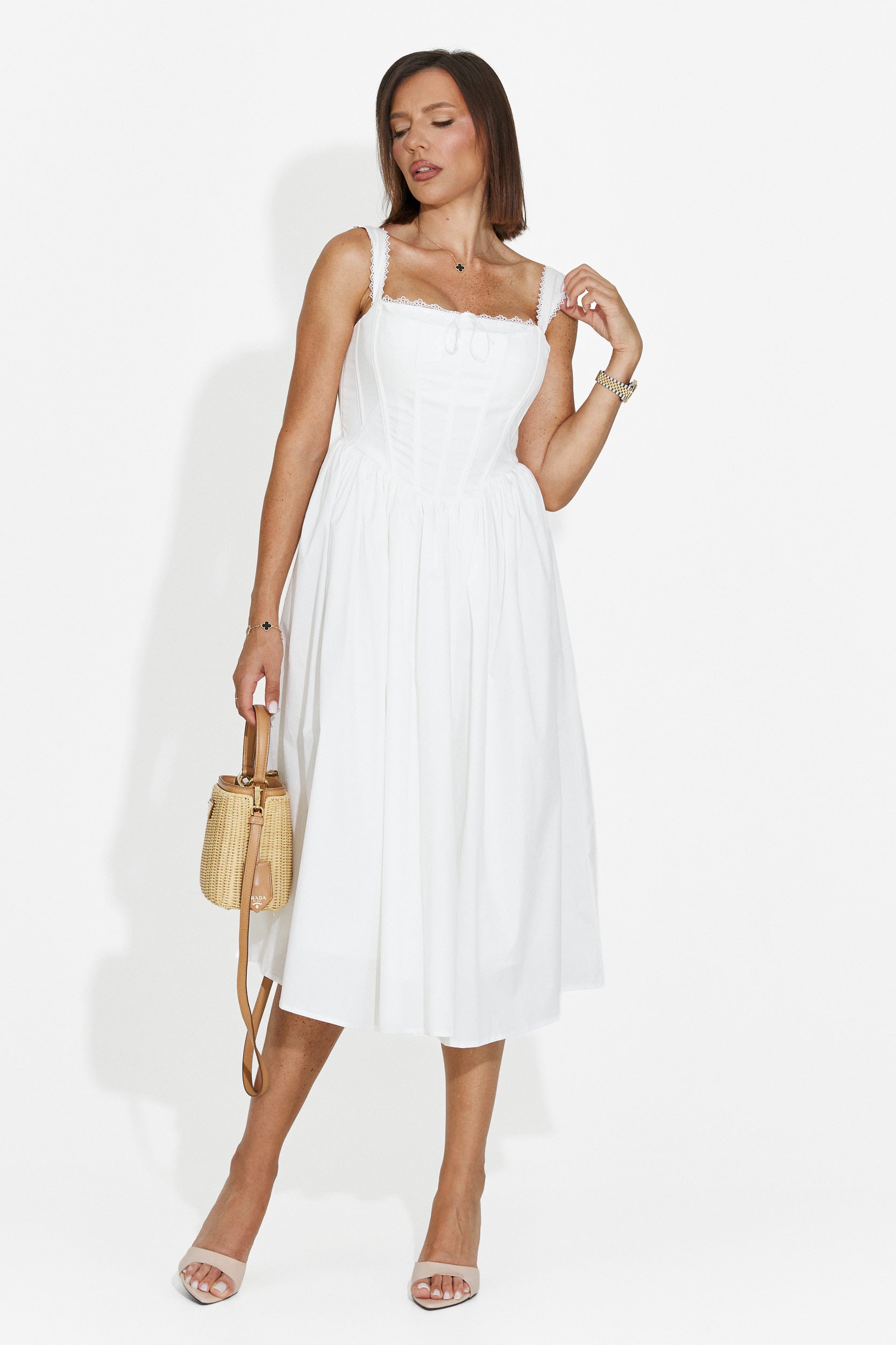 Vestito donna corto bianco Ofiliana Bogas