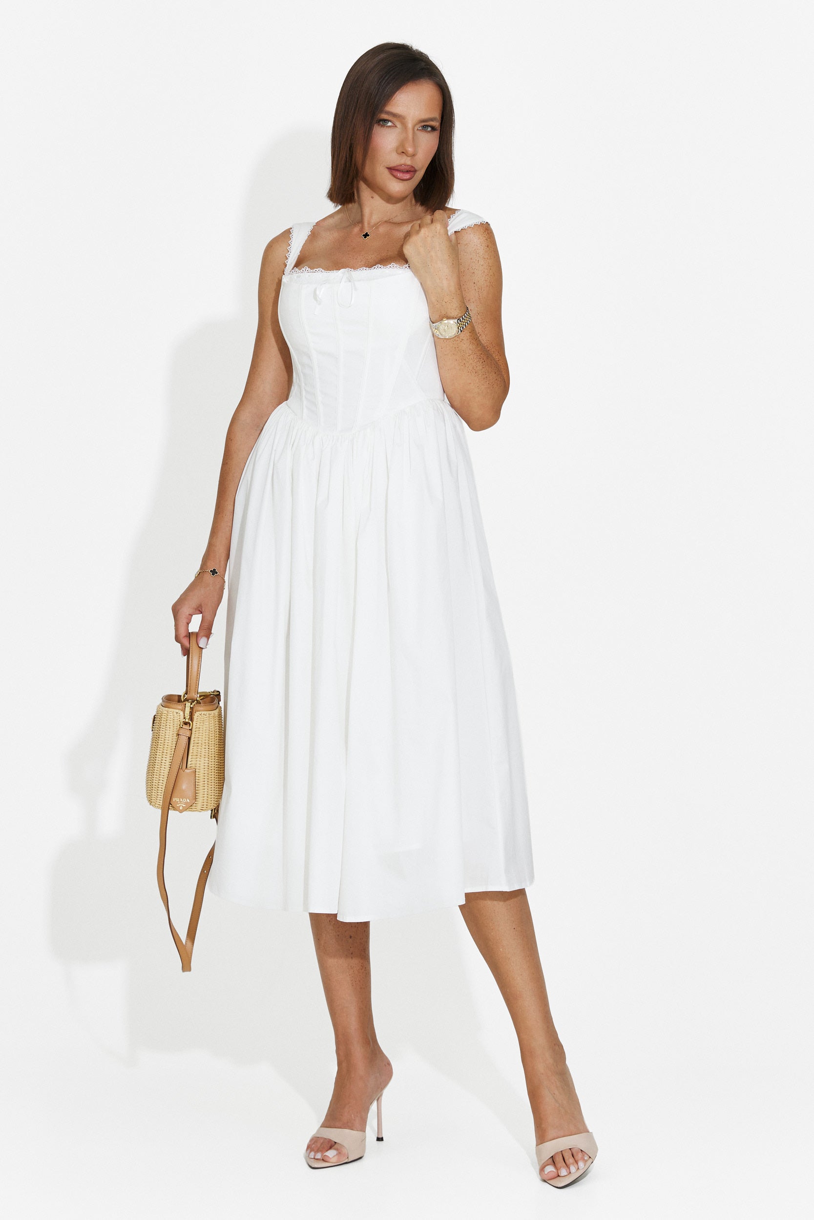 Vestito donna corto bianco Ofiliana Bogas