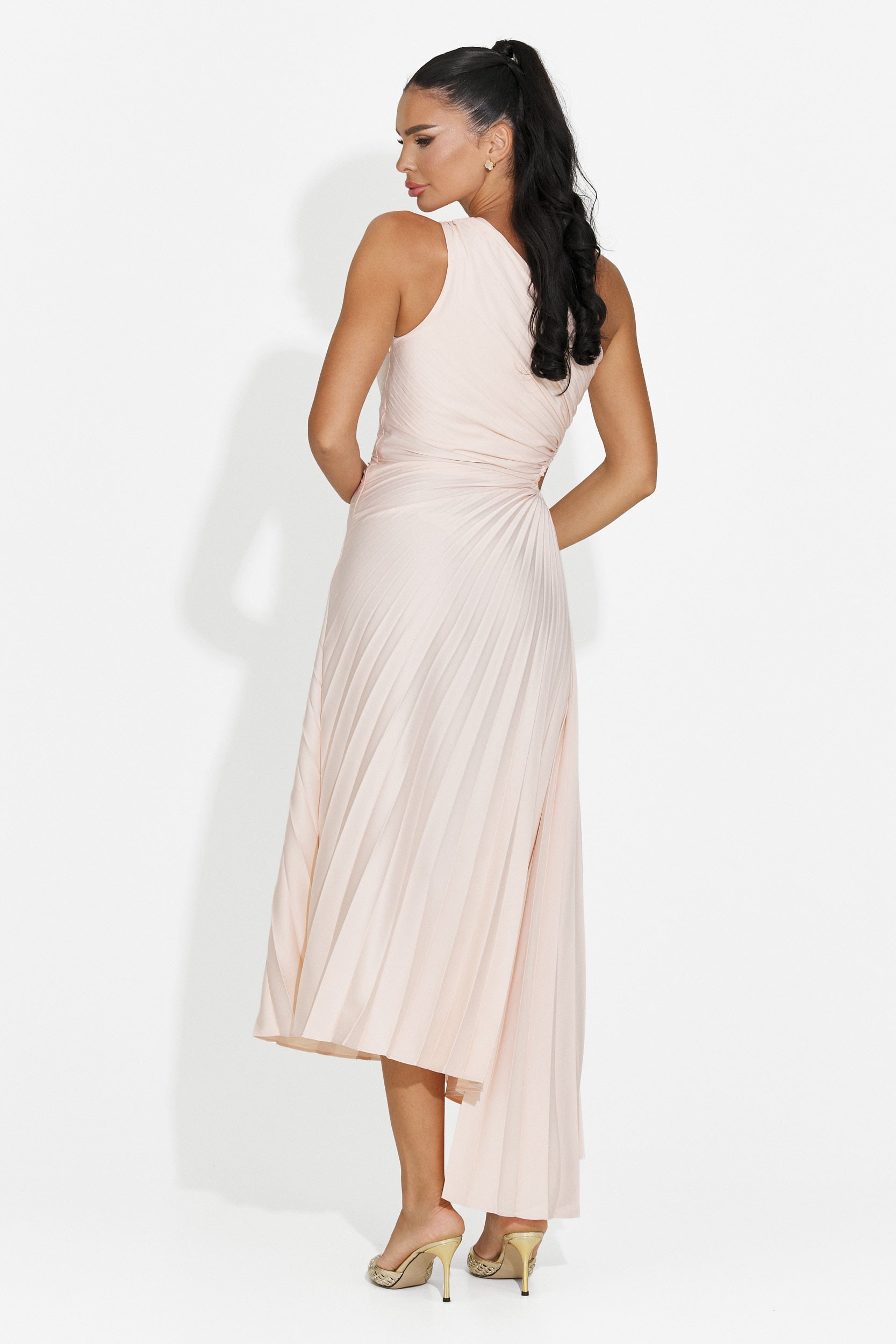 Vestito donna corto beige Delimia Bogas