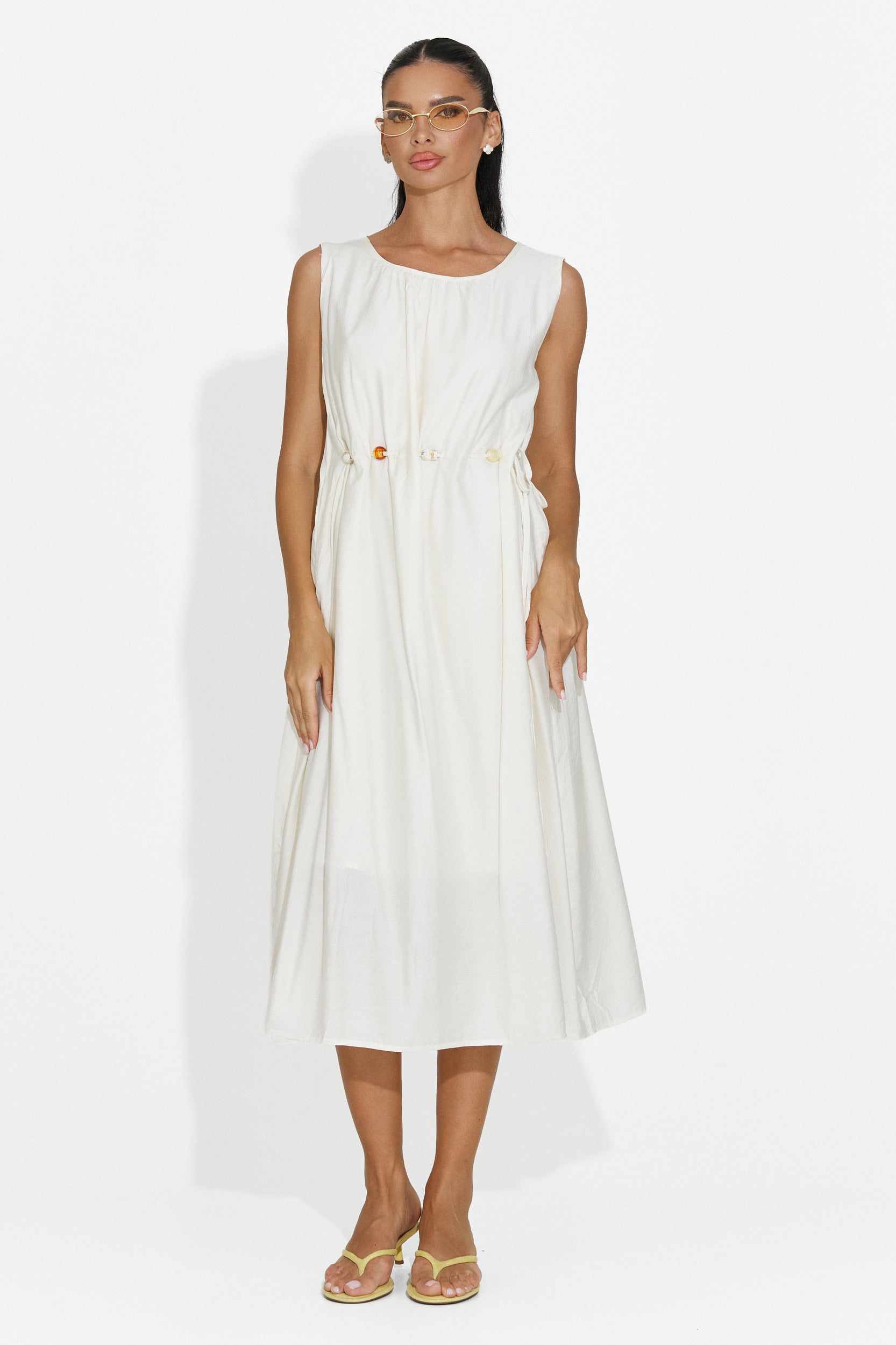 Vestito donna corto beige Semonia Bogas