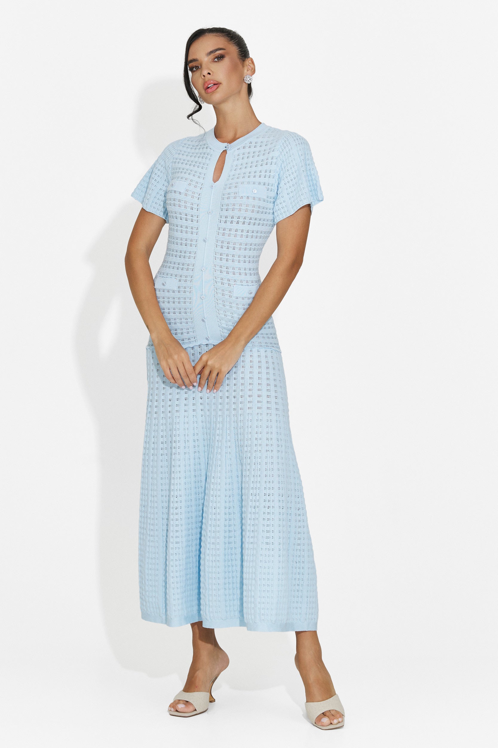 Vestito donna corto blu Azania Bogas