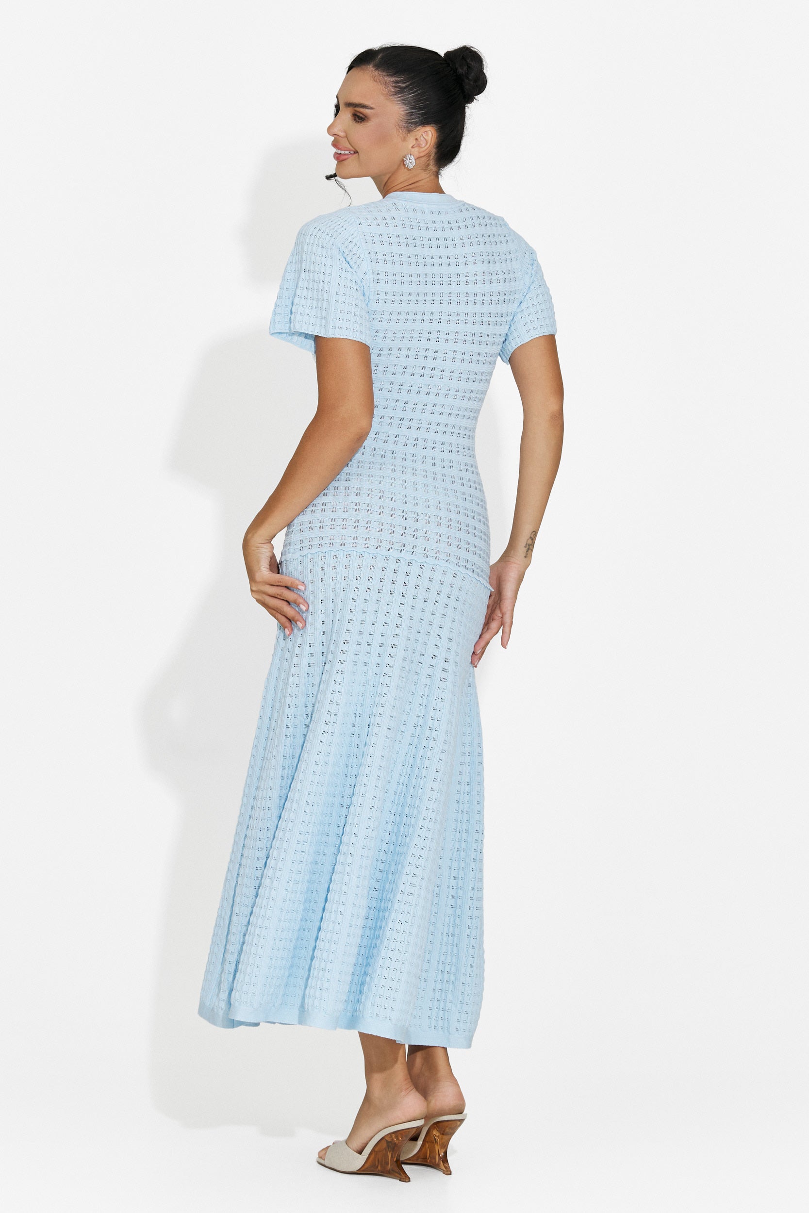 Vestito donna corto blu Azania Bogas