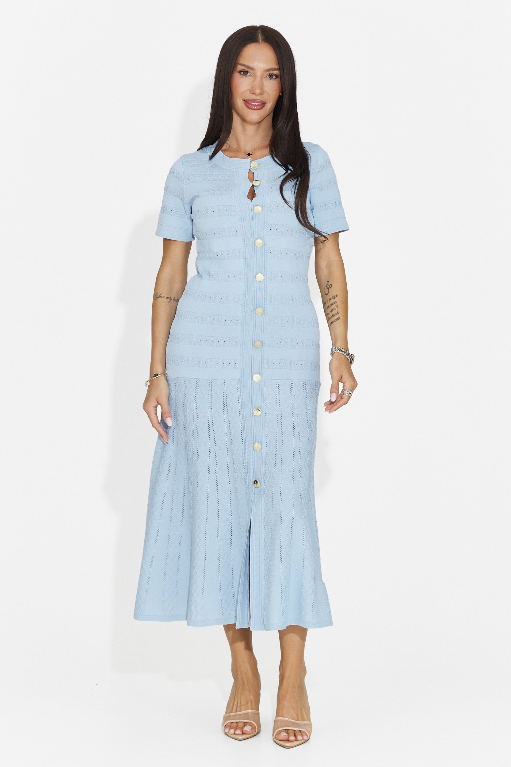 Rochie dama scurta bleu Bikona Bogas