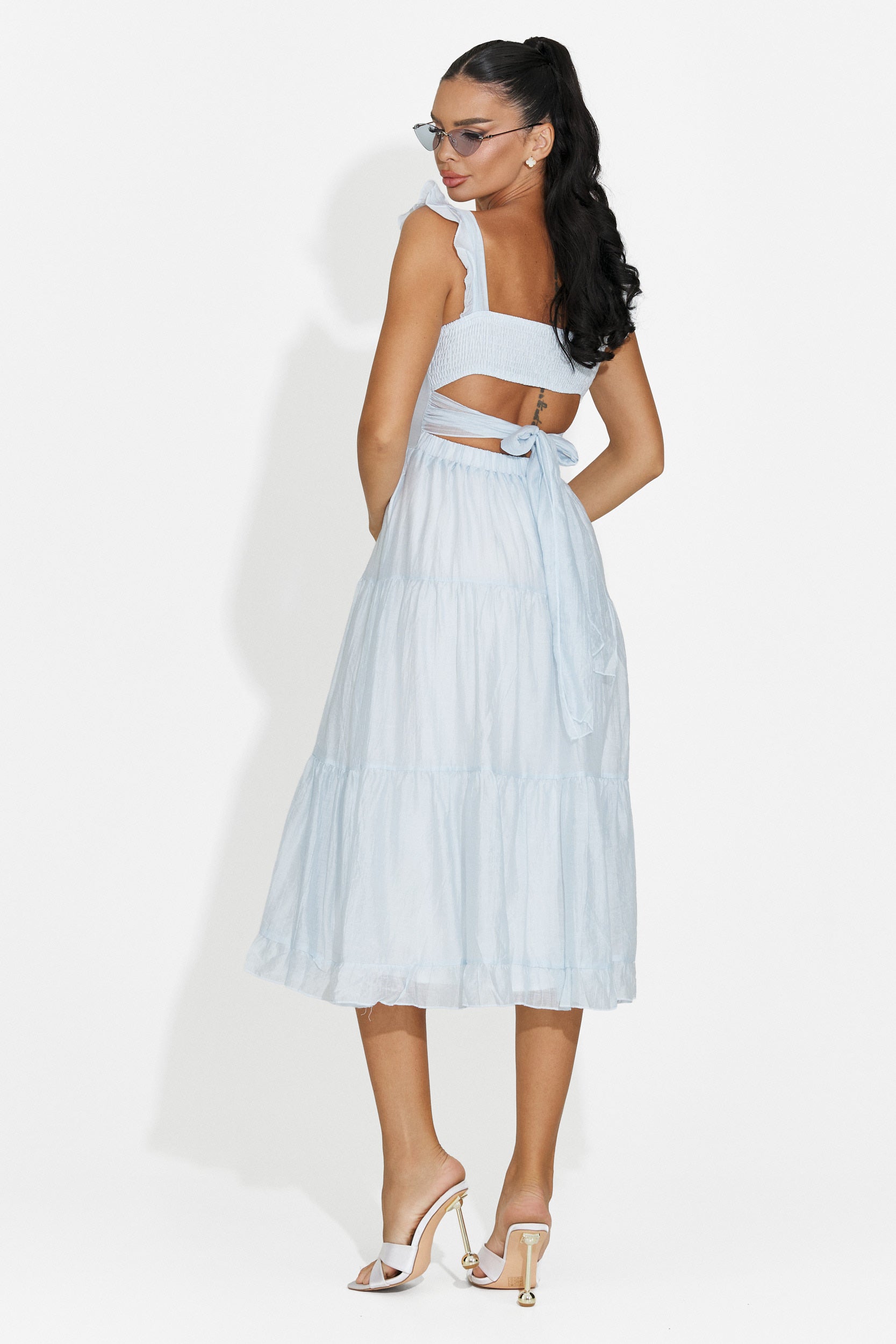 Vestito donna corto azzurro Camenia Bogas