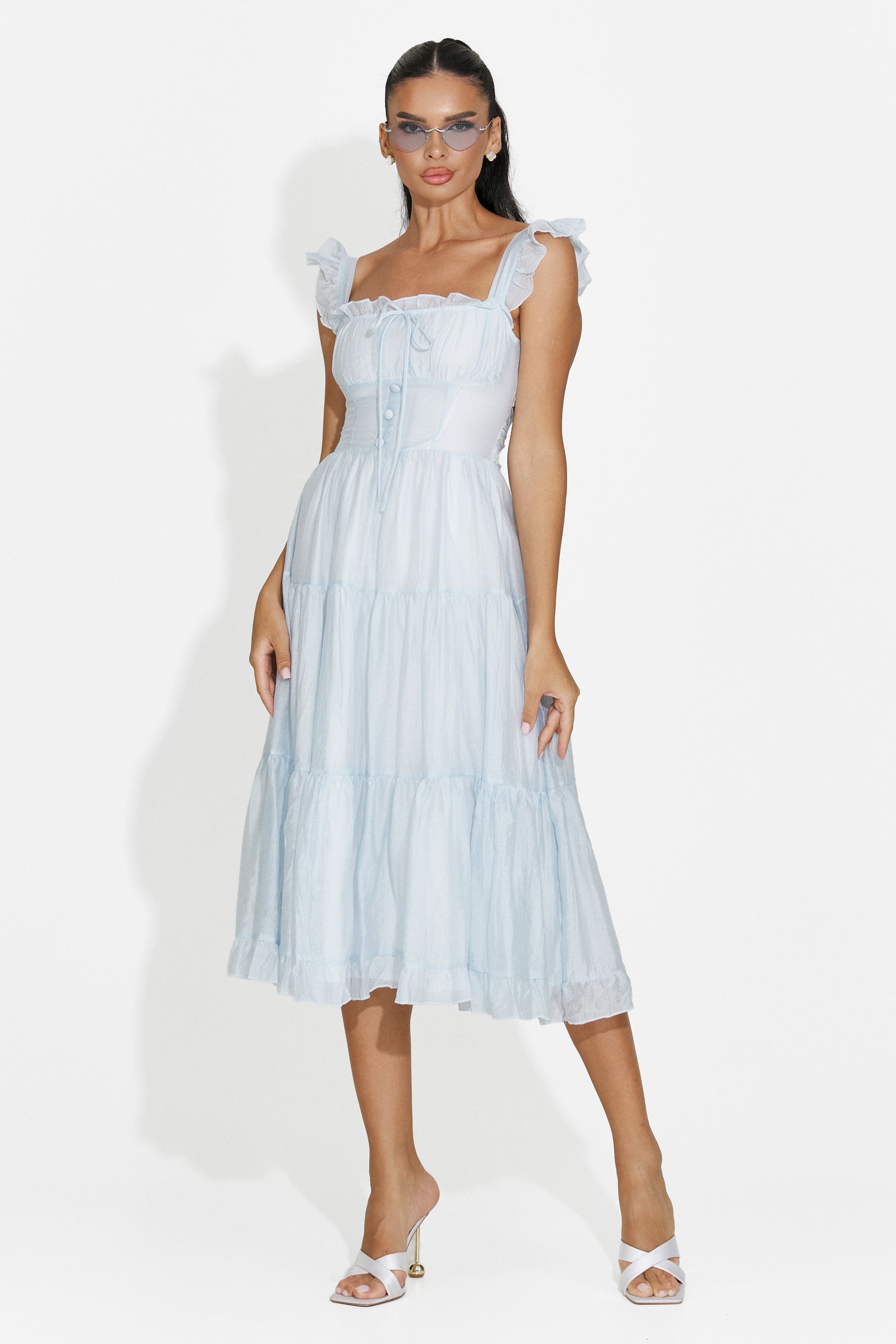 Vestito donna corto azzurro Camenia Bogas