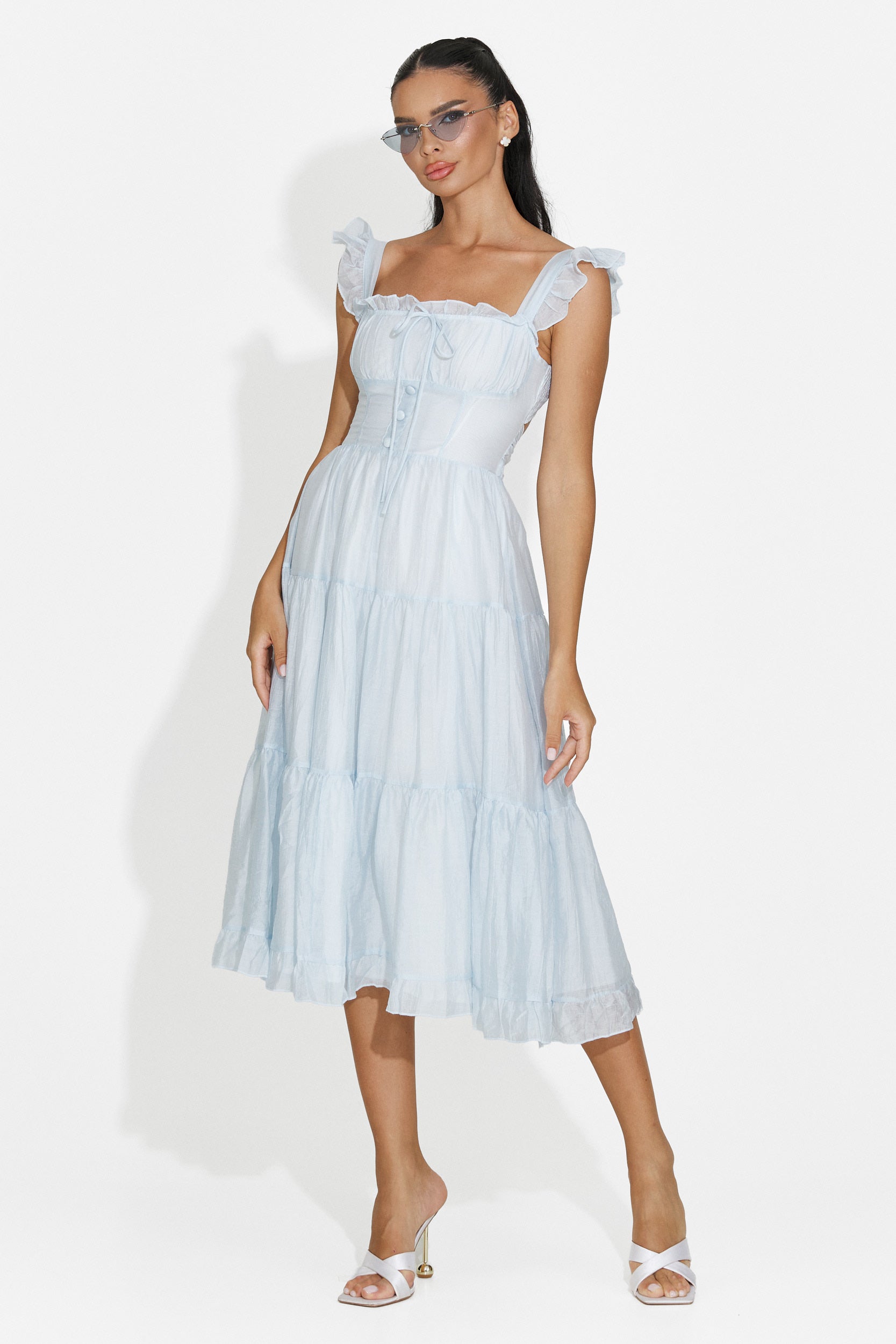 Vestito donna corto azzurro Camenia Bogas