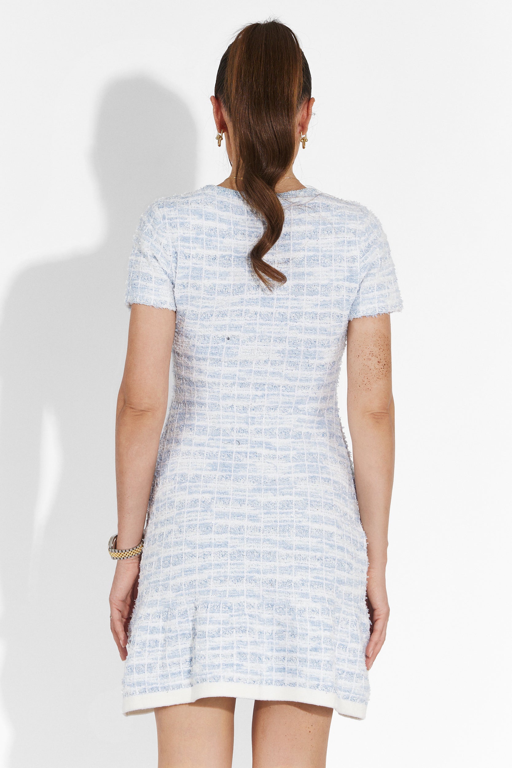Abito corto blu Glyf Bogas per donna