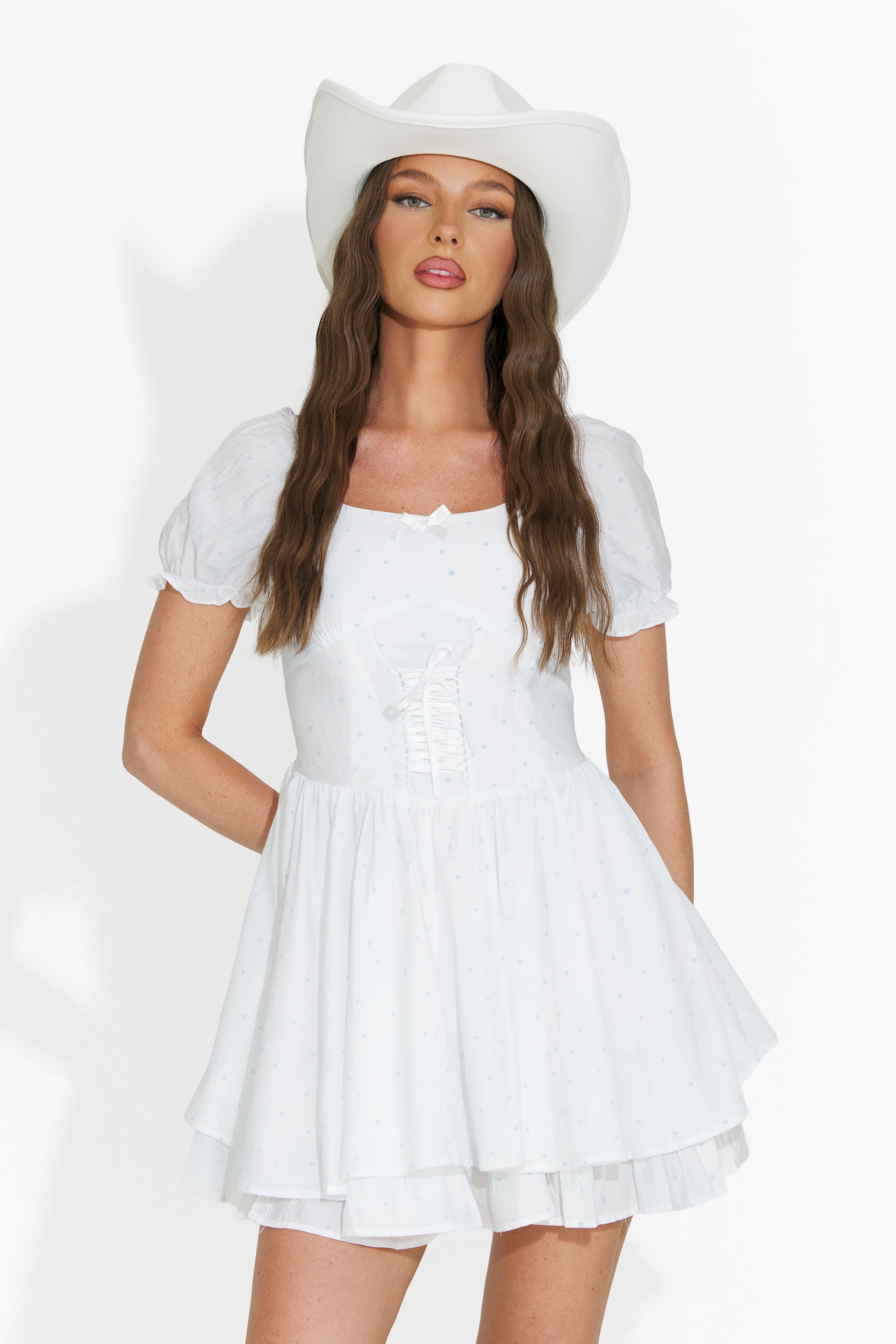 Vestito donna corto azzurro Vadis Bogas