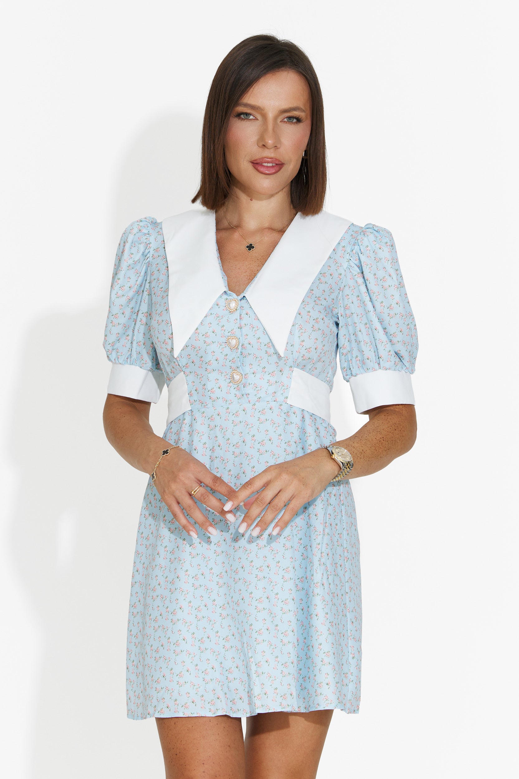 Abito donna corto azzurro Zurlia Bogas