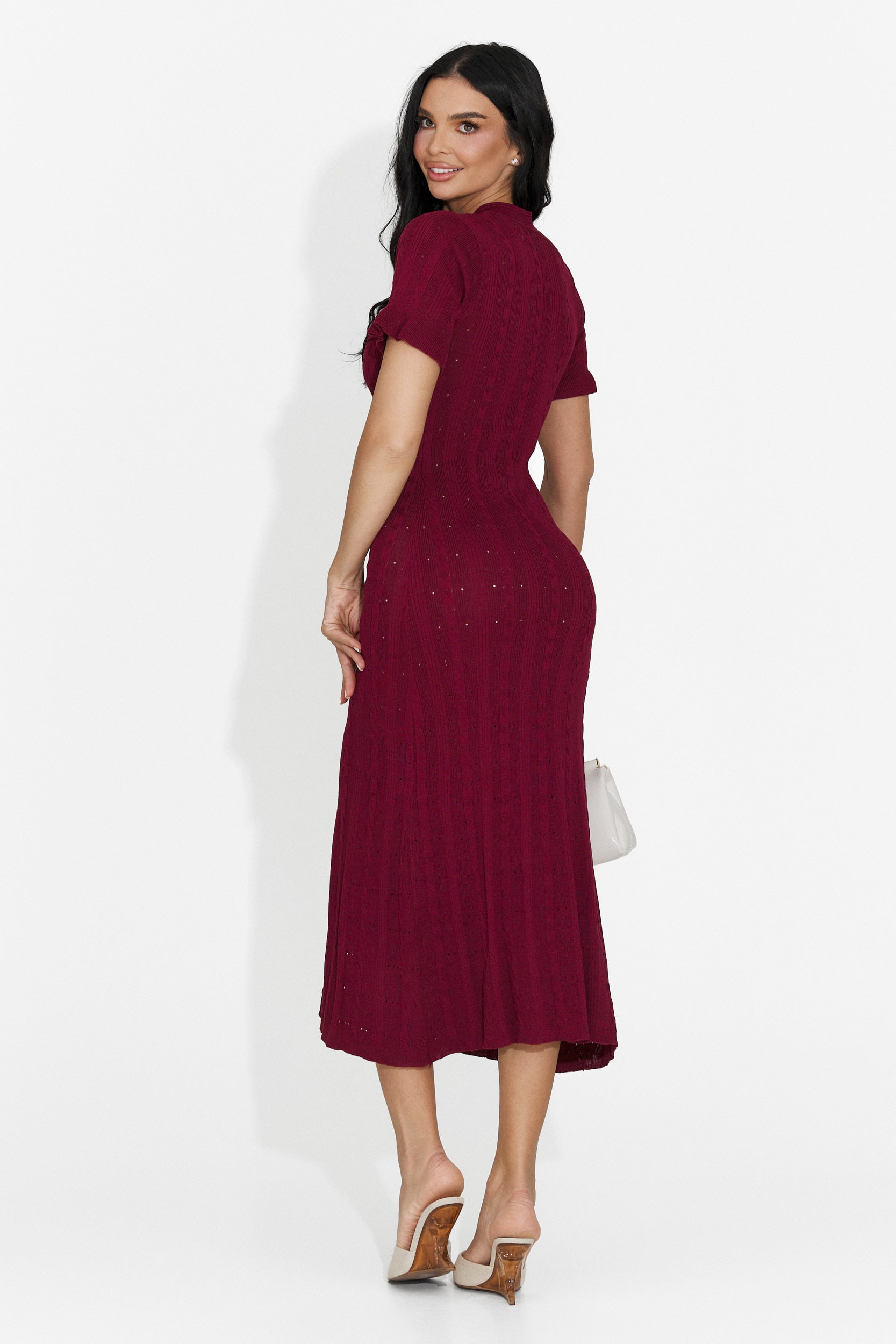 Vestito Corto Bordeaux da Donna di Verioma Bogas