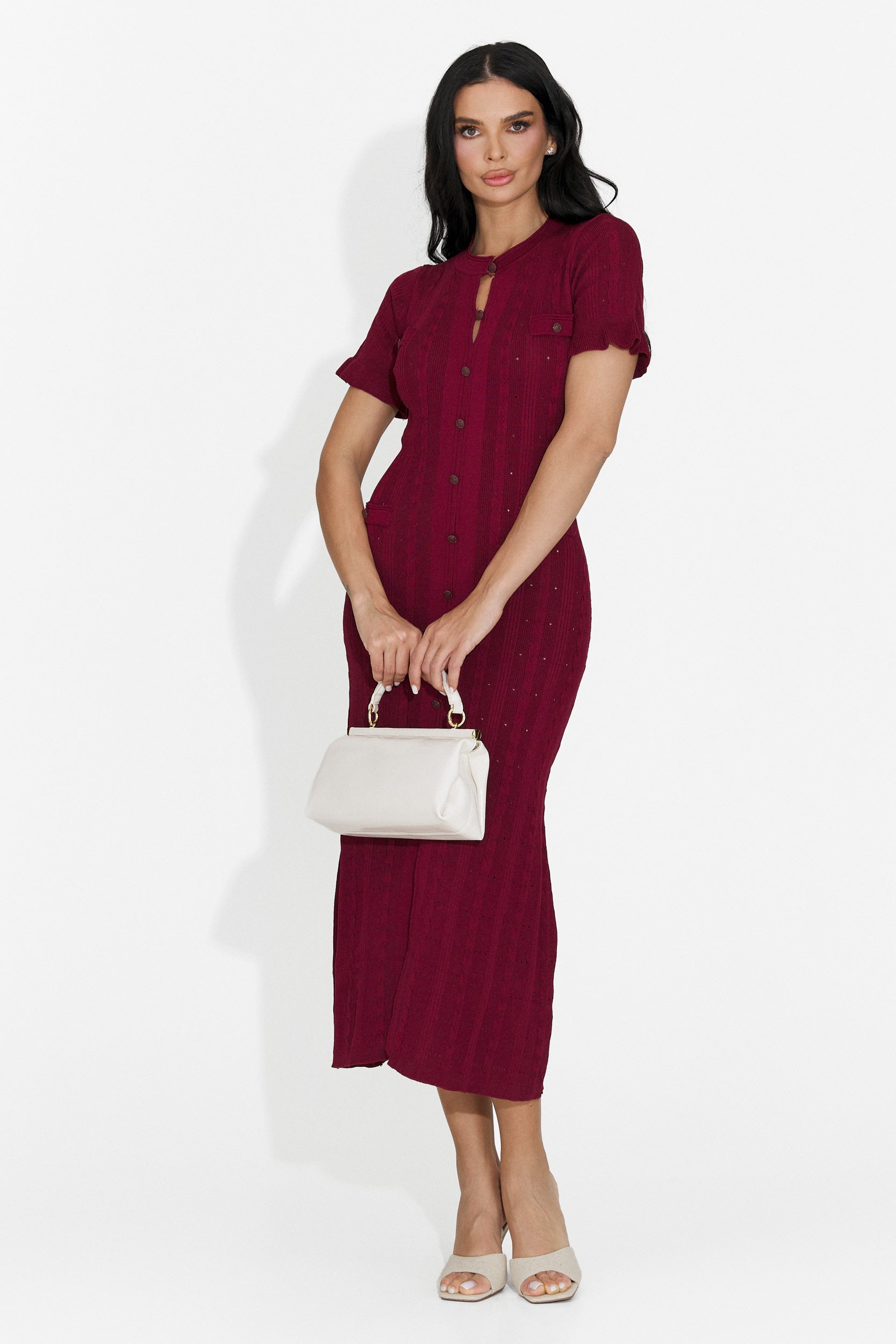 Vestito Corto Bordeaux da Donna di Verioma Bogas