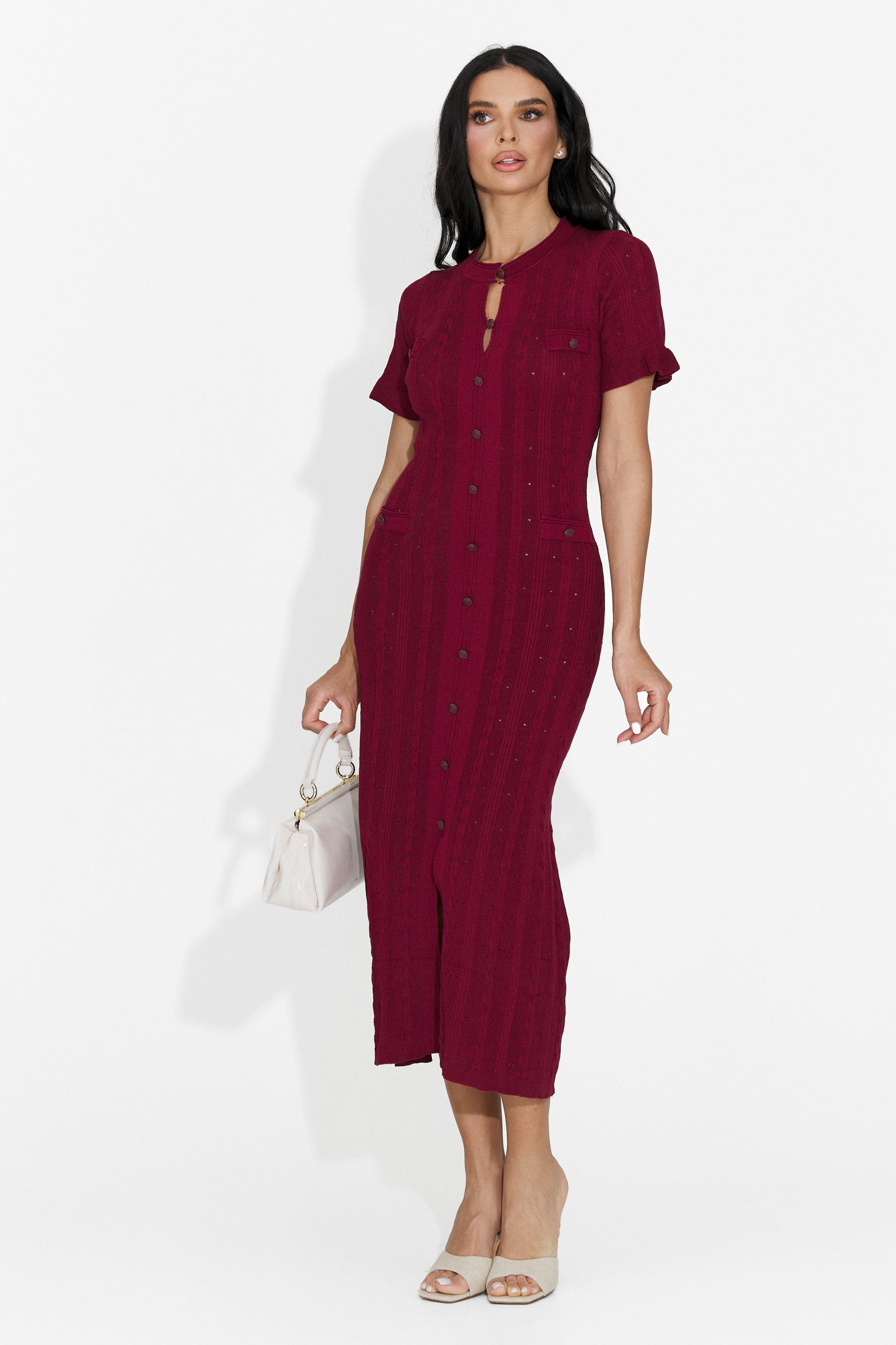 Vestito Corto Bordeaux da Donna di Verioma Bogas