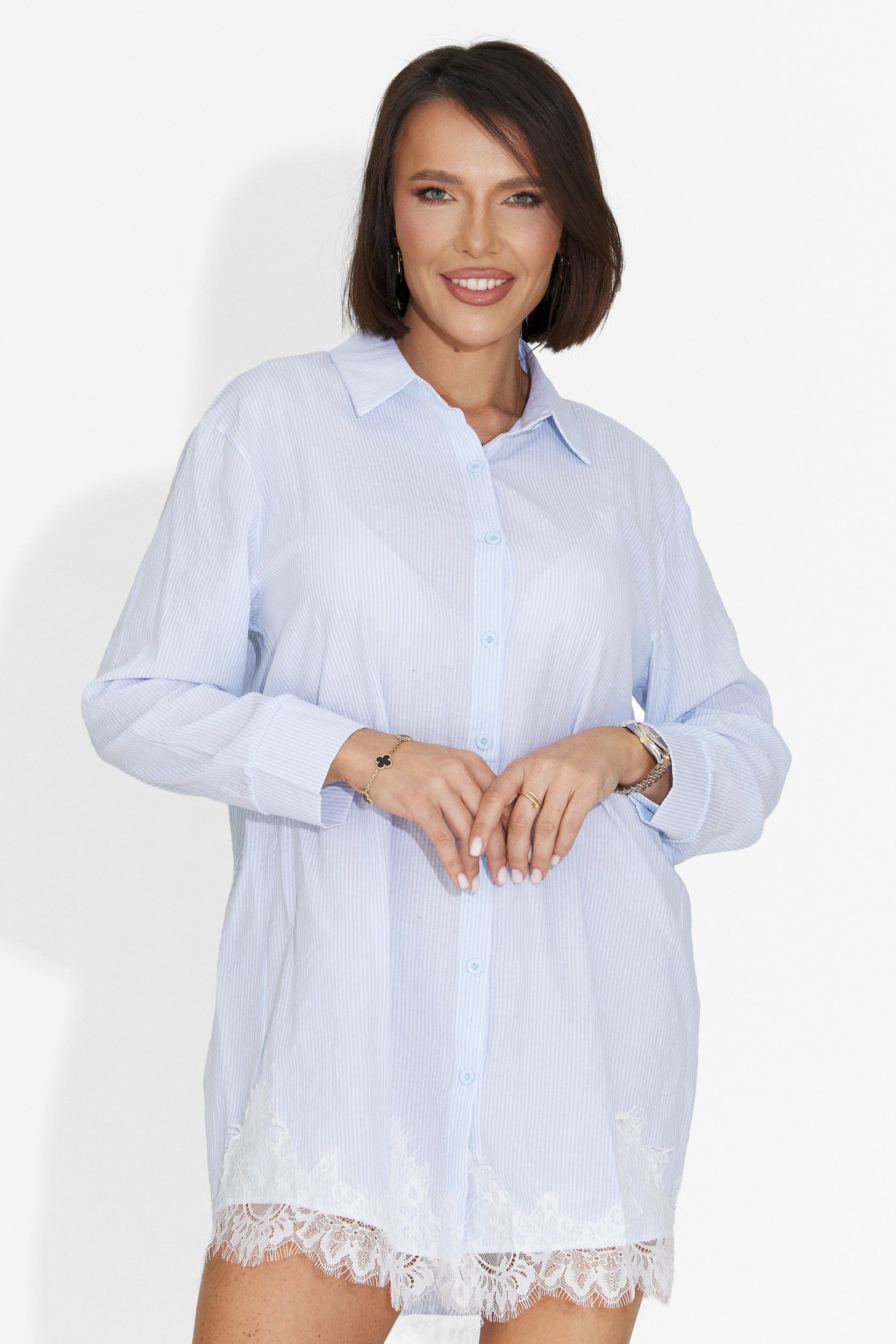 Abito Blu Casual Corto per Donne di Popy Bogas