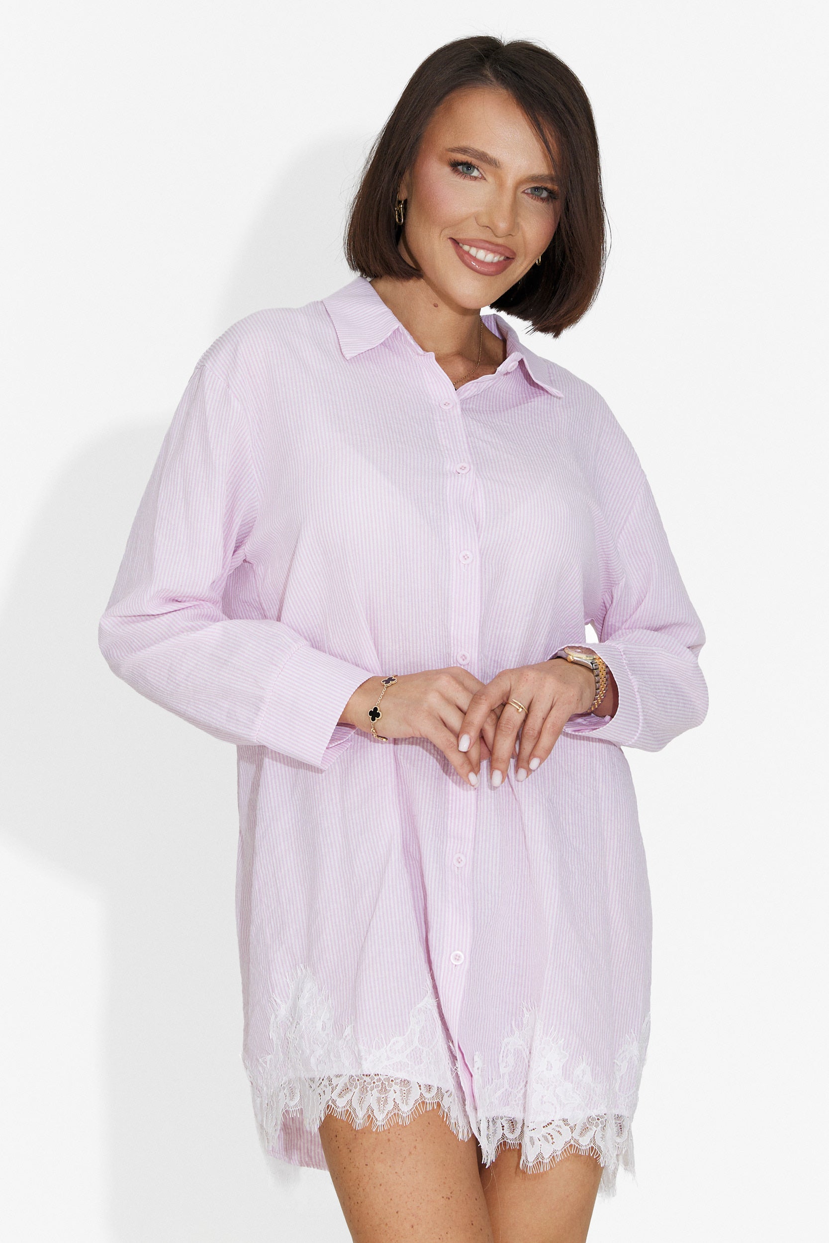 Abito Rosa Casual Corto per Donne di Popy Bogas