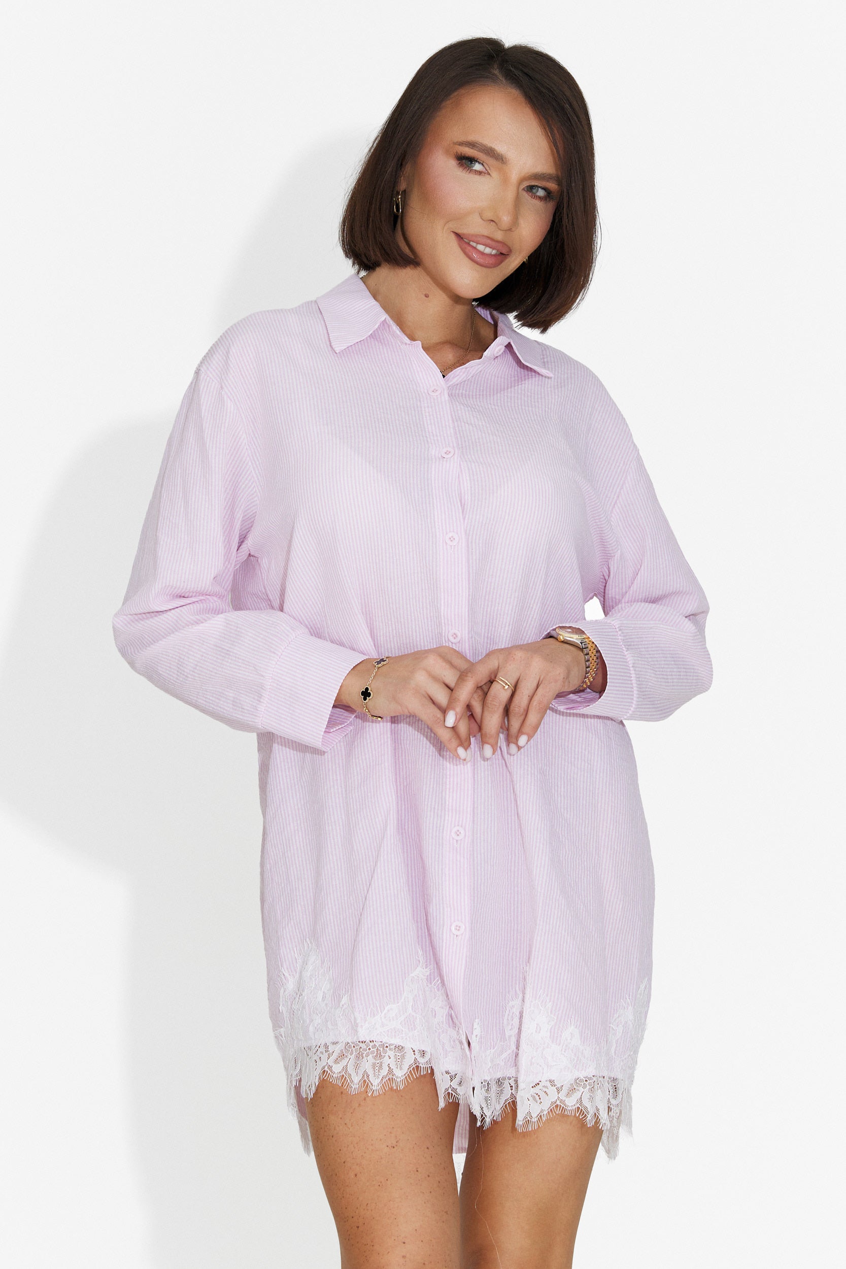 Abito Rosa Casual Corto per Donne di Popy Bogas