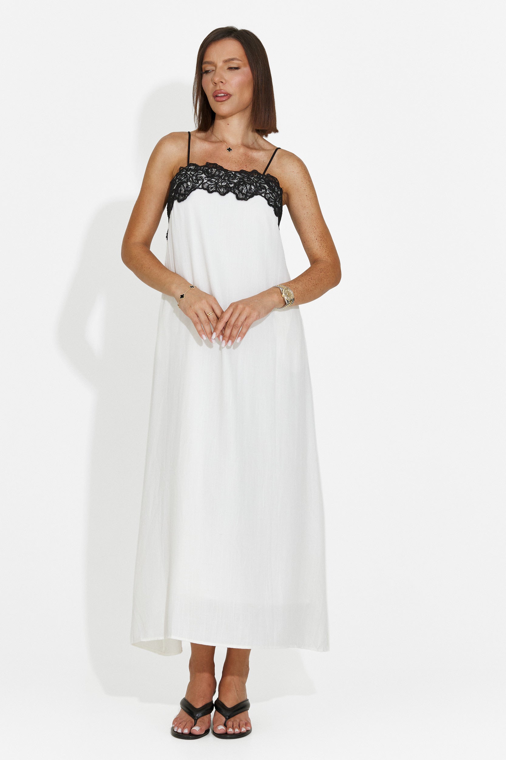 Vestito donna corto crema Lenisa Bogas