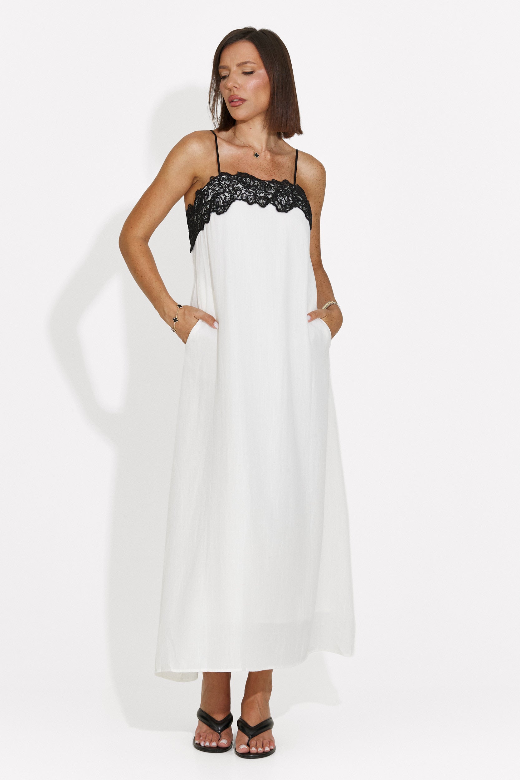 Vestito donna corto crema Lenisa Bogas