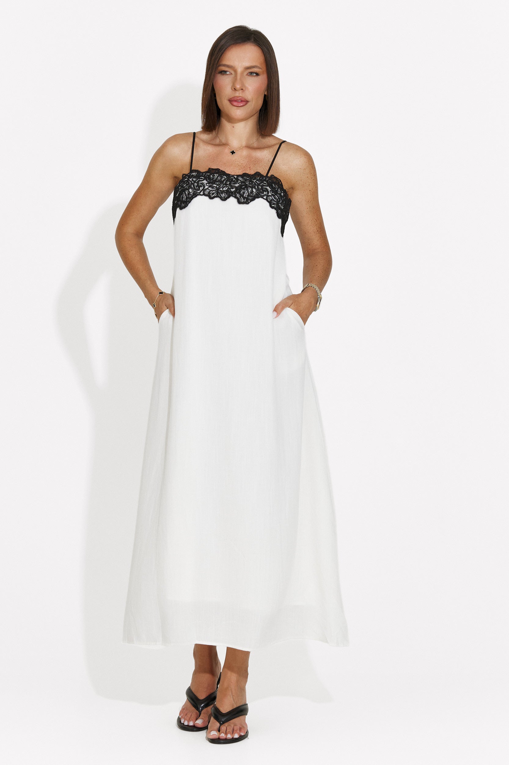 Vestito donna corto crema Lenisa Bogas