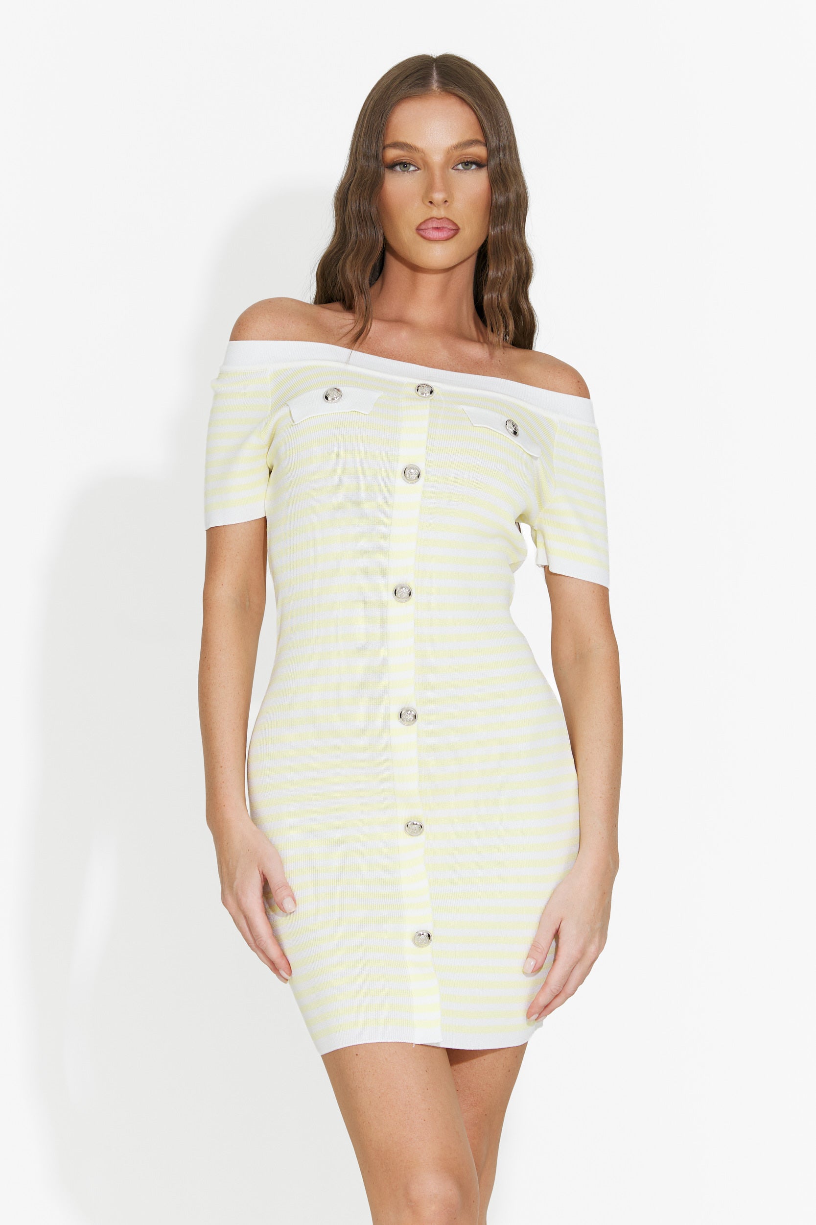 Abito donna corto giallo Herera Bogas