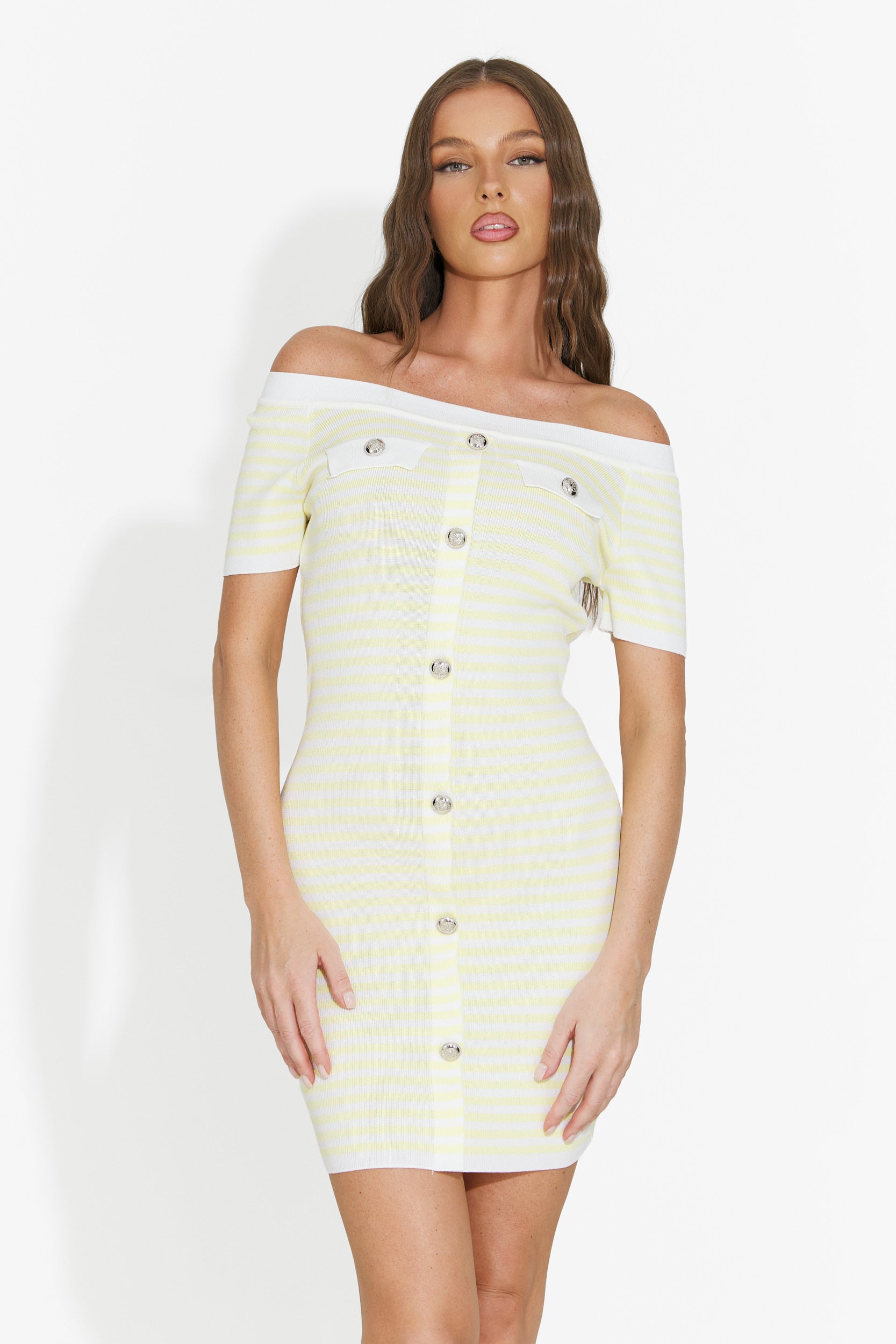 Abito donna corto giallo Herera Bogas