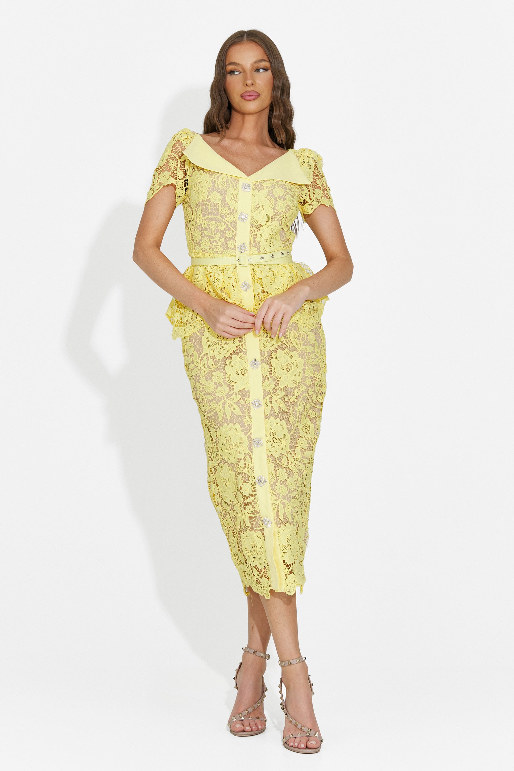 Vestito donna corto giallo Akaria Bogas
