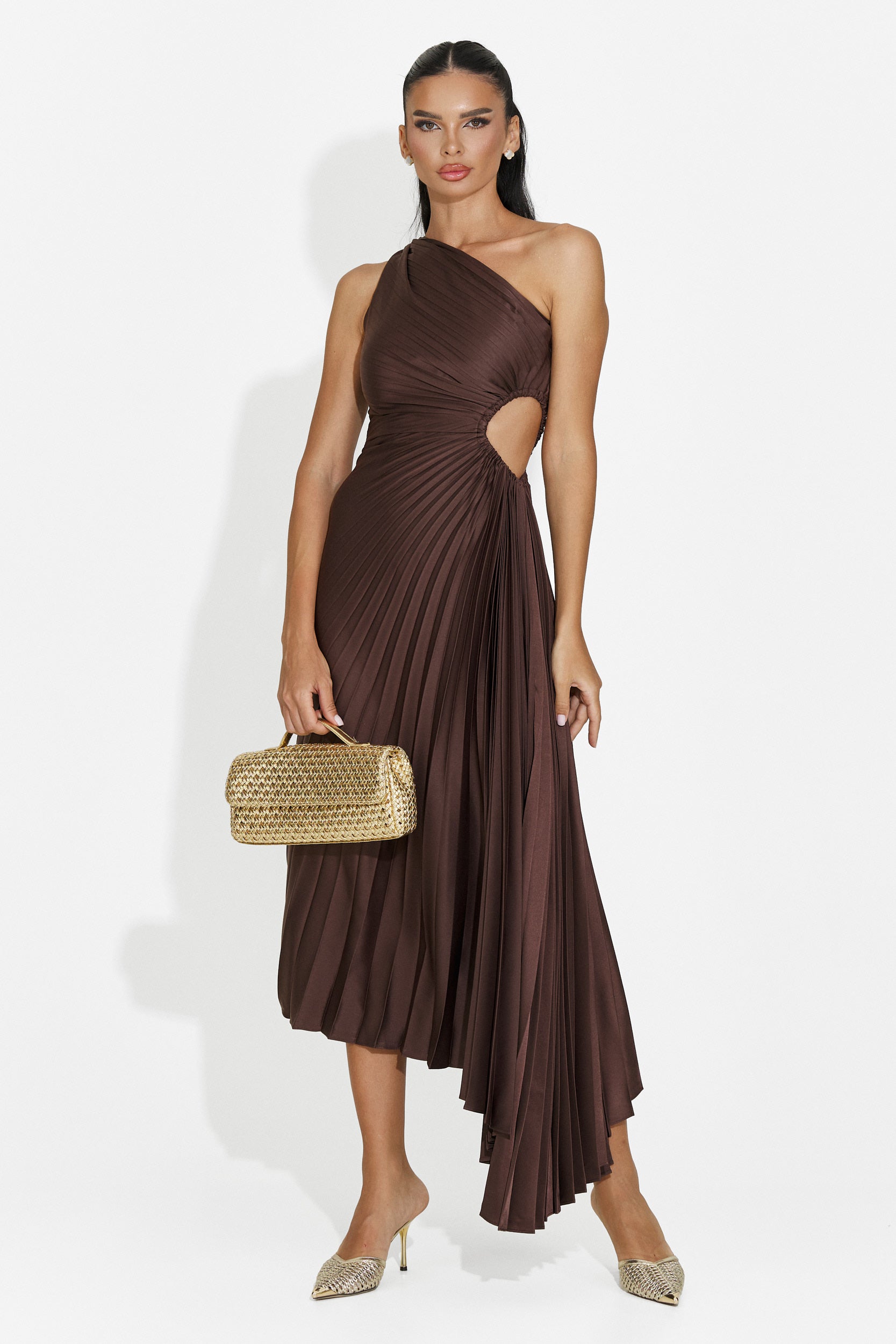 Vestito donna corto marrone Delimia Bogas