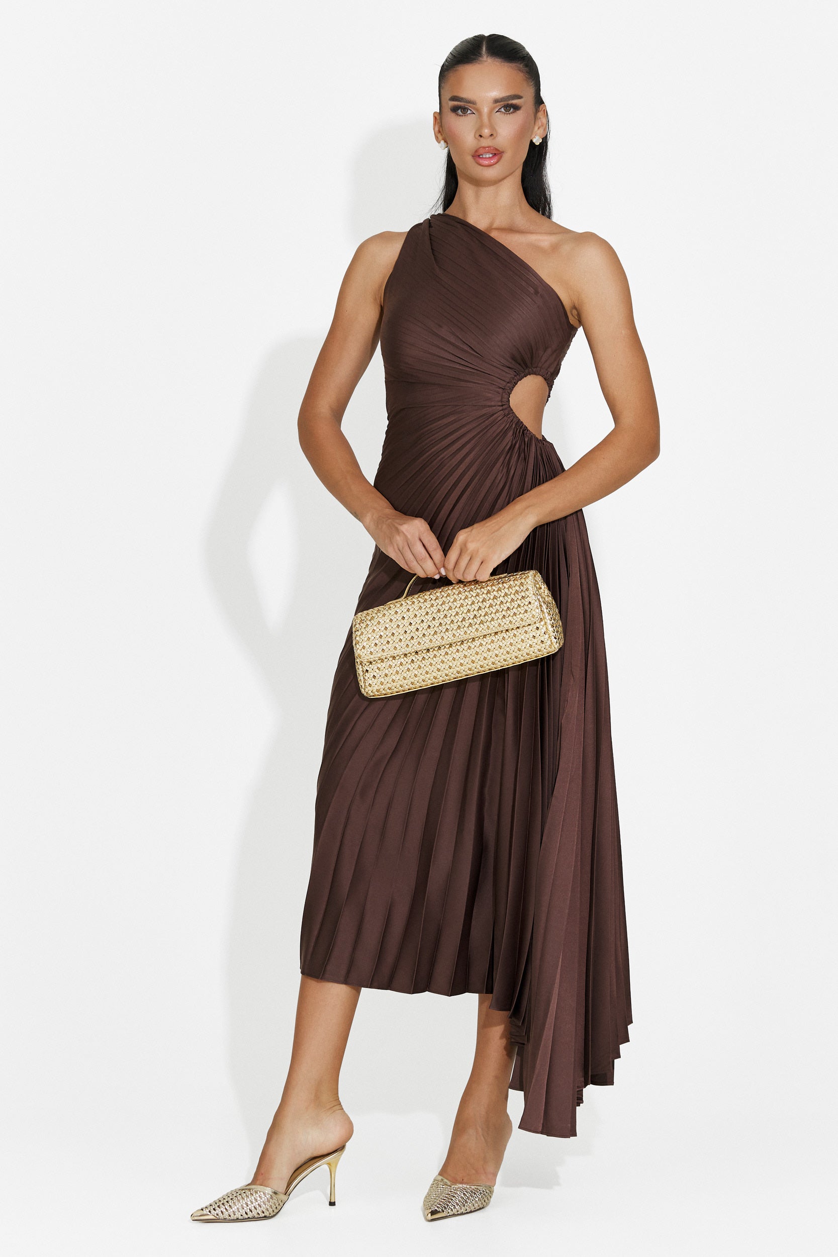 Vestito donna corto marrone Delimia Bogas