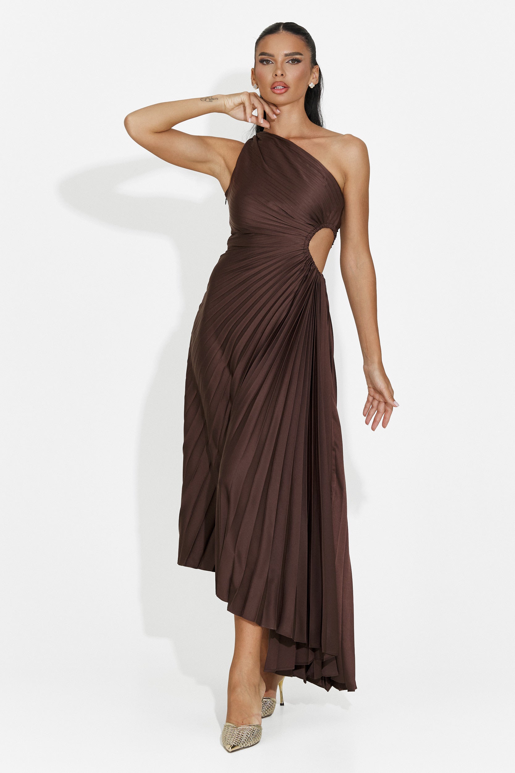 Vestito donna corto marrone Delimia Bogas