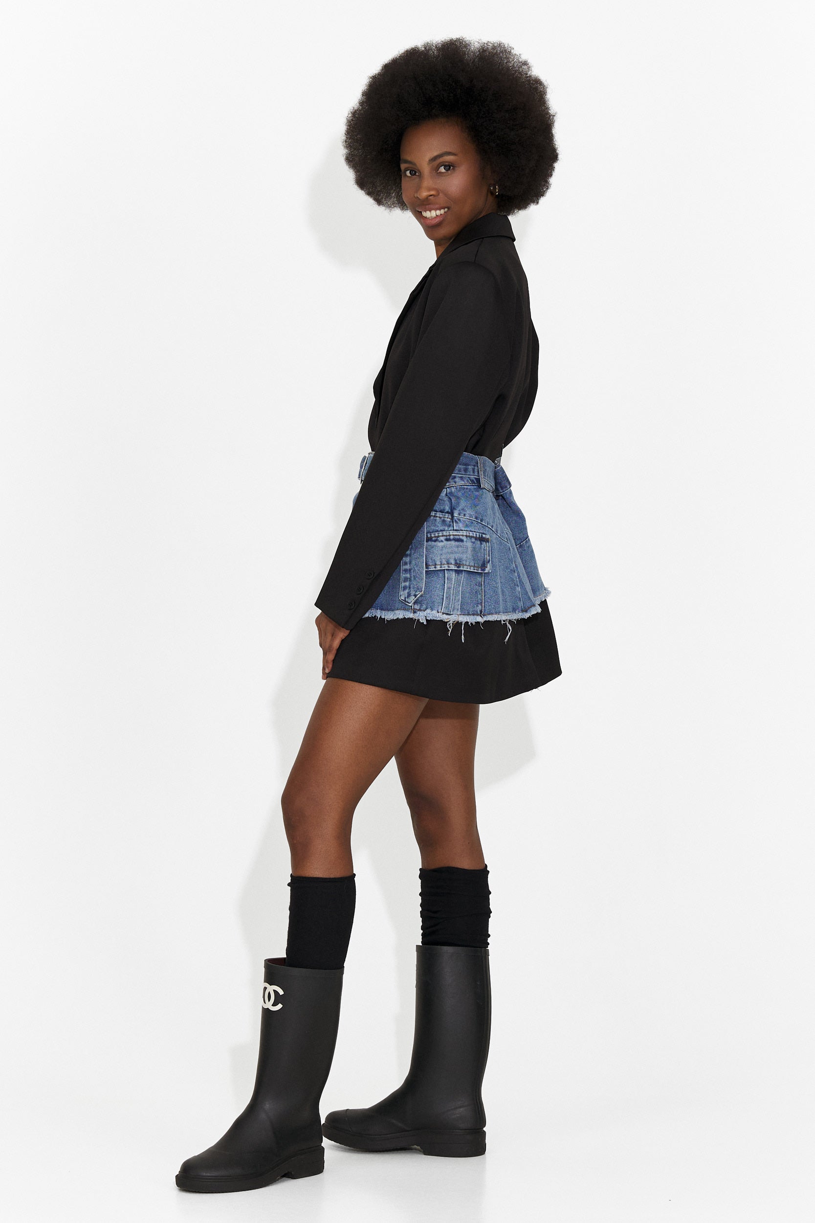 Vestito Nero Corto per Donne di Izadora Bogas