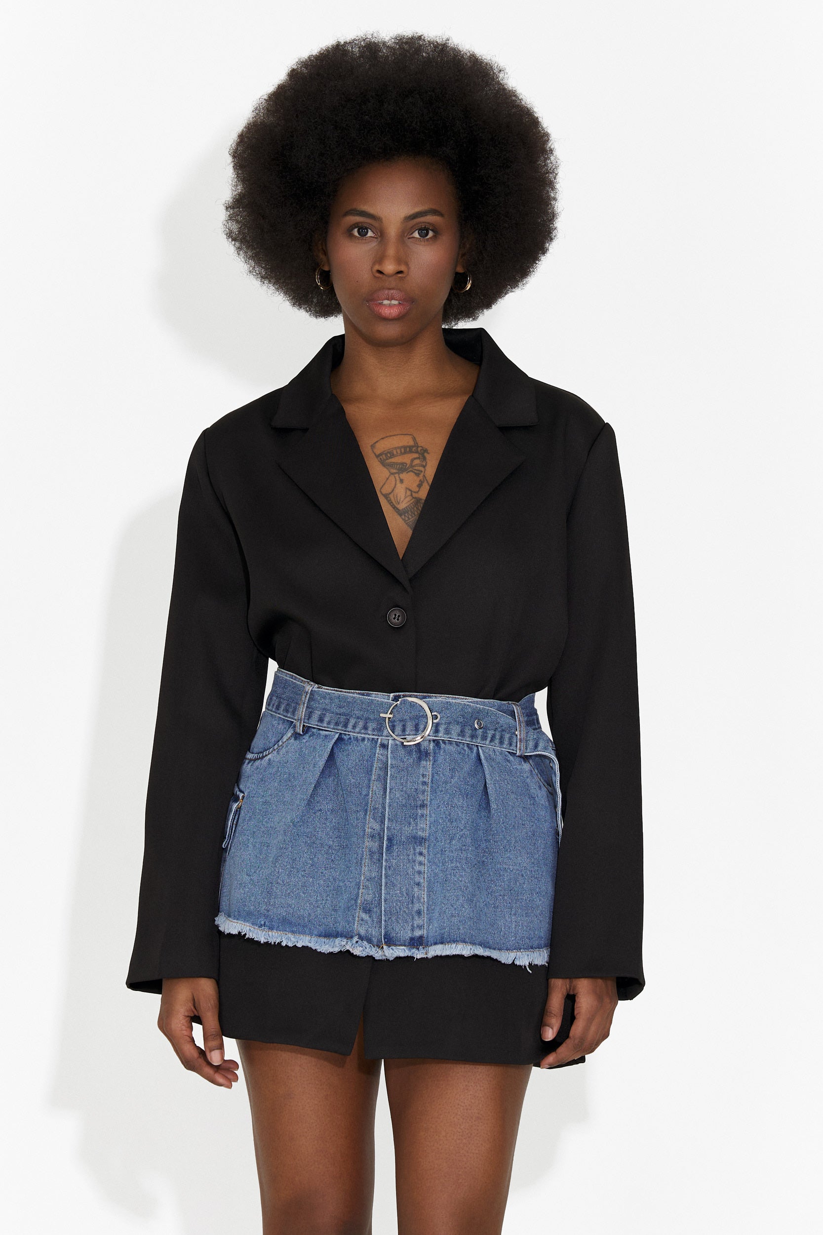 Vestito Nero Corto per Donne di Izadora Bogas