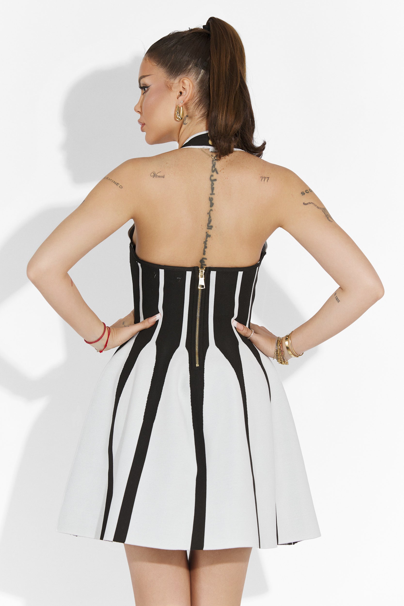 Abito corto nero da donna Letizia Bogas