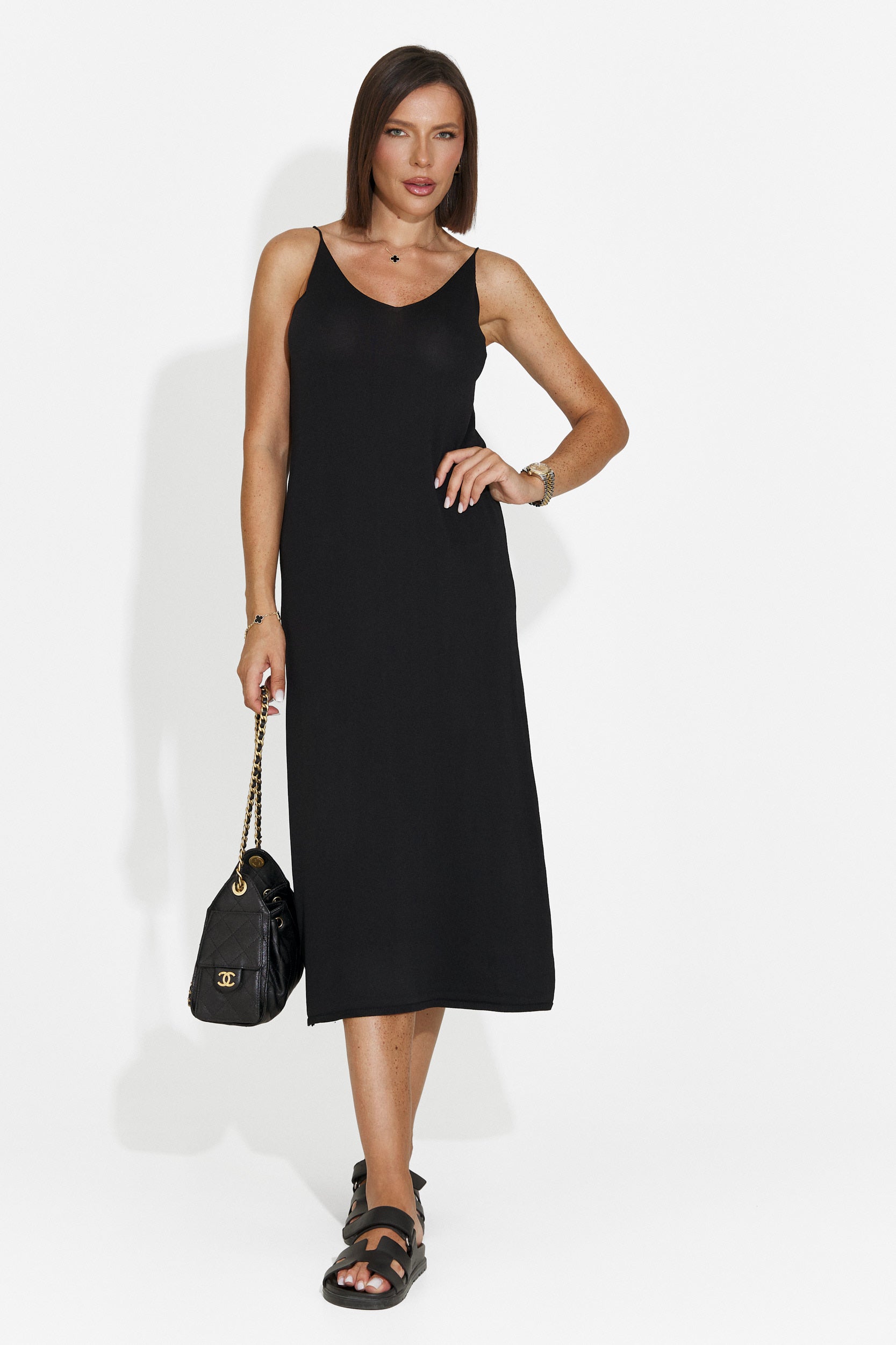 Abito donna corto nero Liorna Bogas
