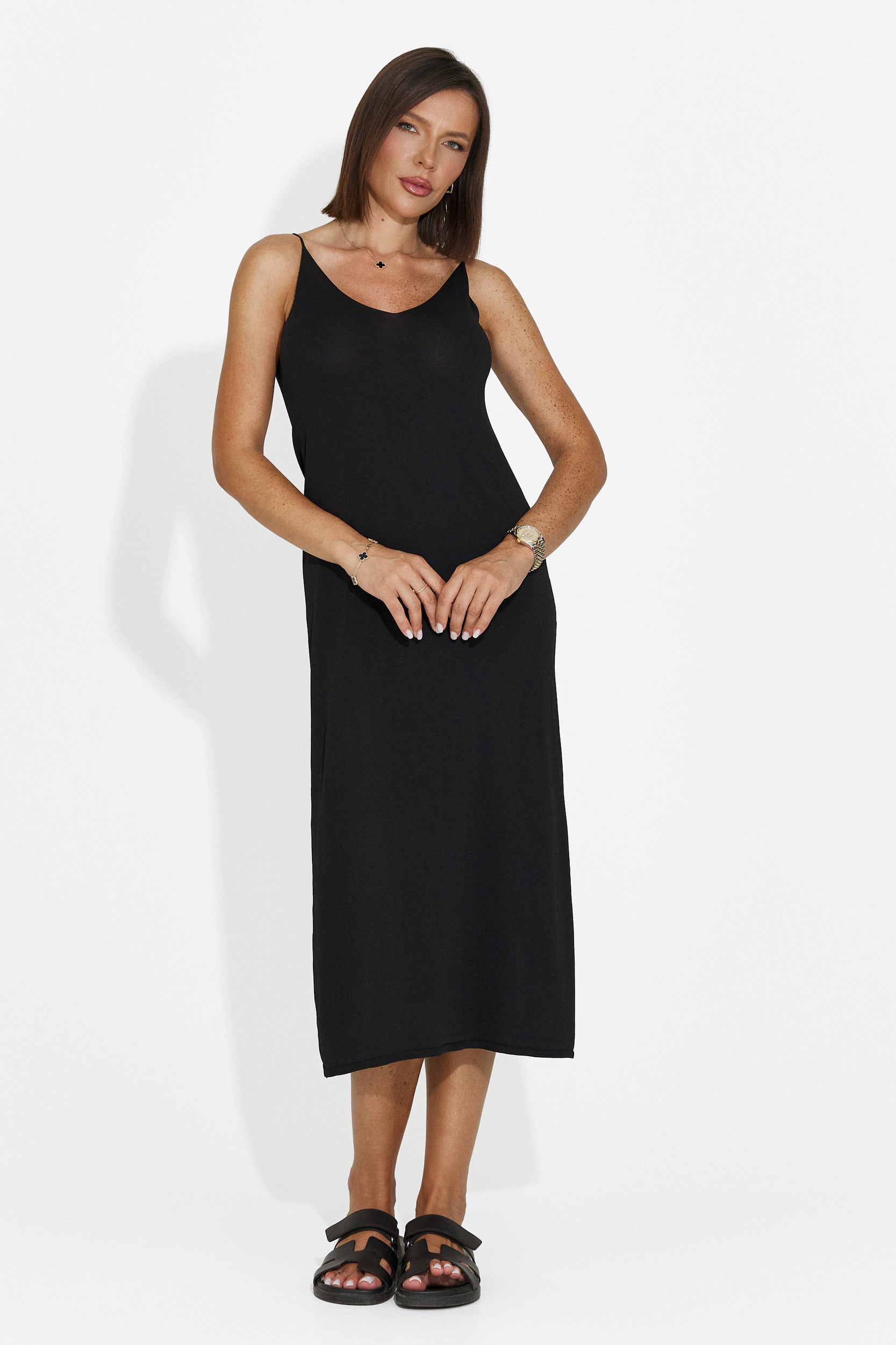 Abito donna corto nero Liorna Bogas