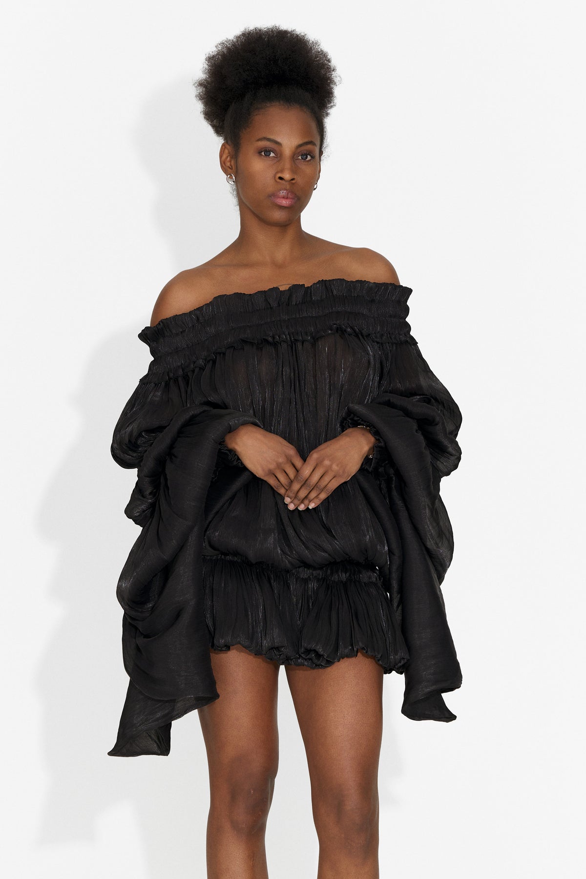 Vestito corto da donna nero Myara Bogas, immagine 1 di 8